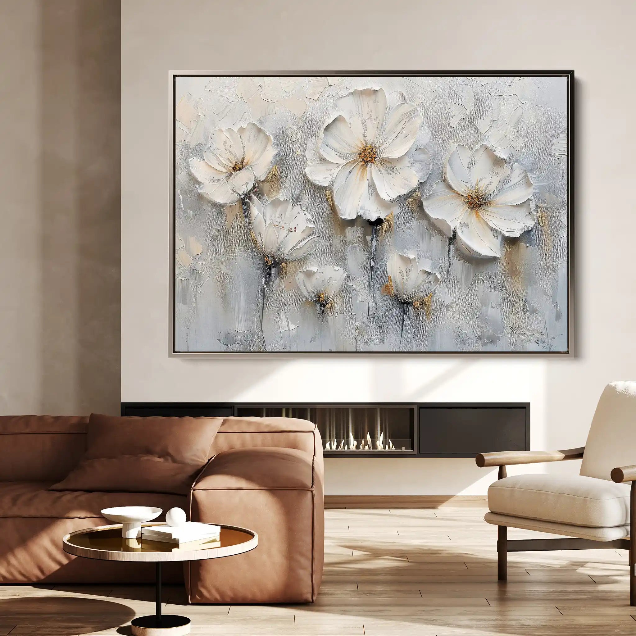 Floral Canvas Wall Art WAD040-F 90 x 60 cm / Stretched on hidden frame