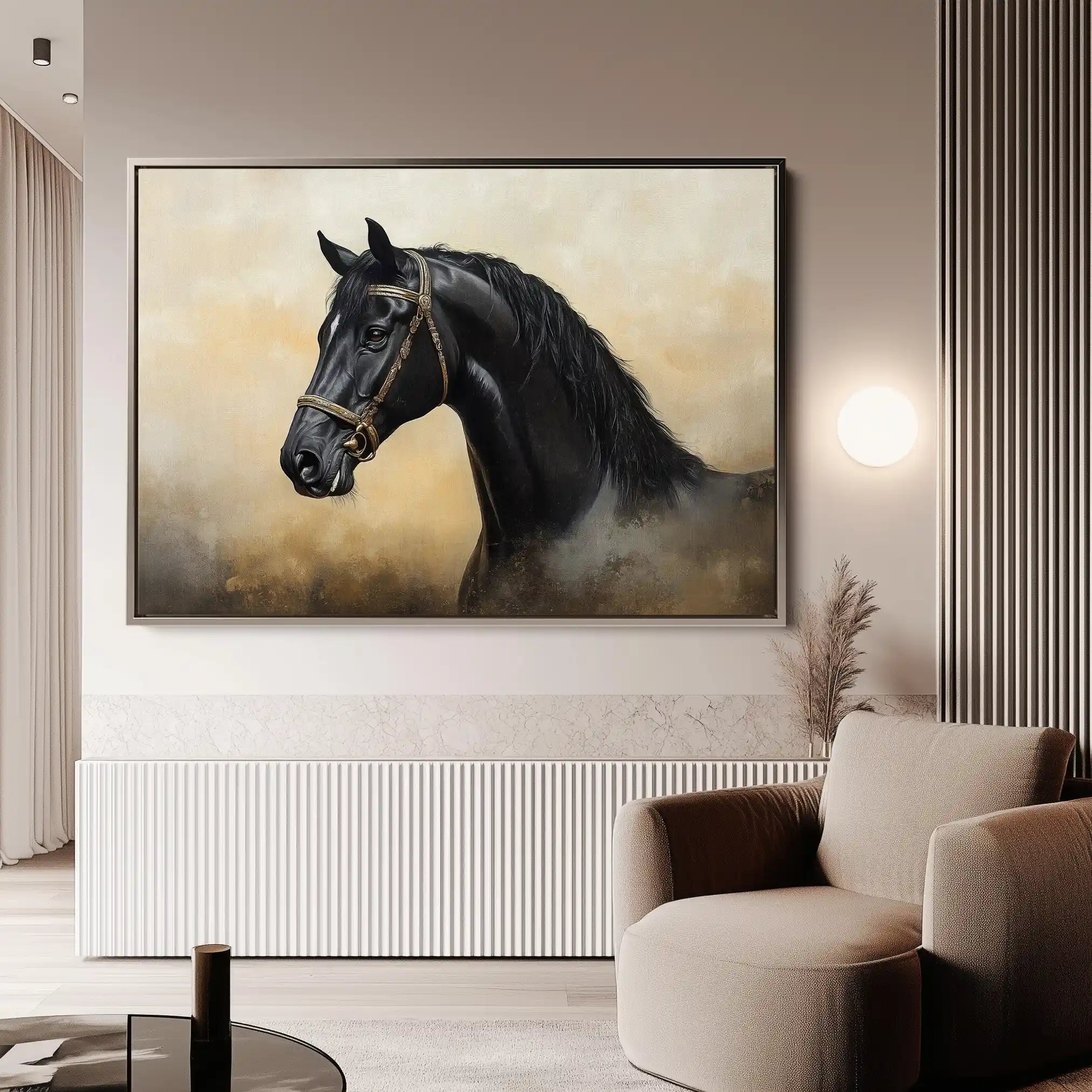 Horses 040 Canvas Art 90 x 60 cm / Stretched on hidden frame
