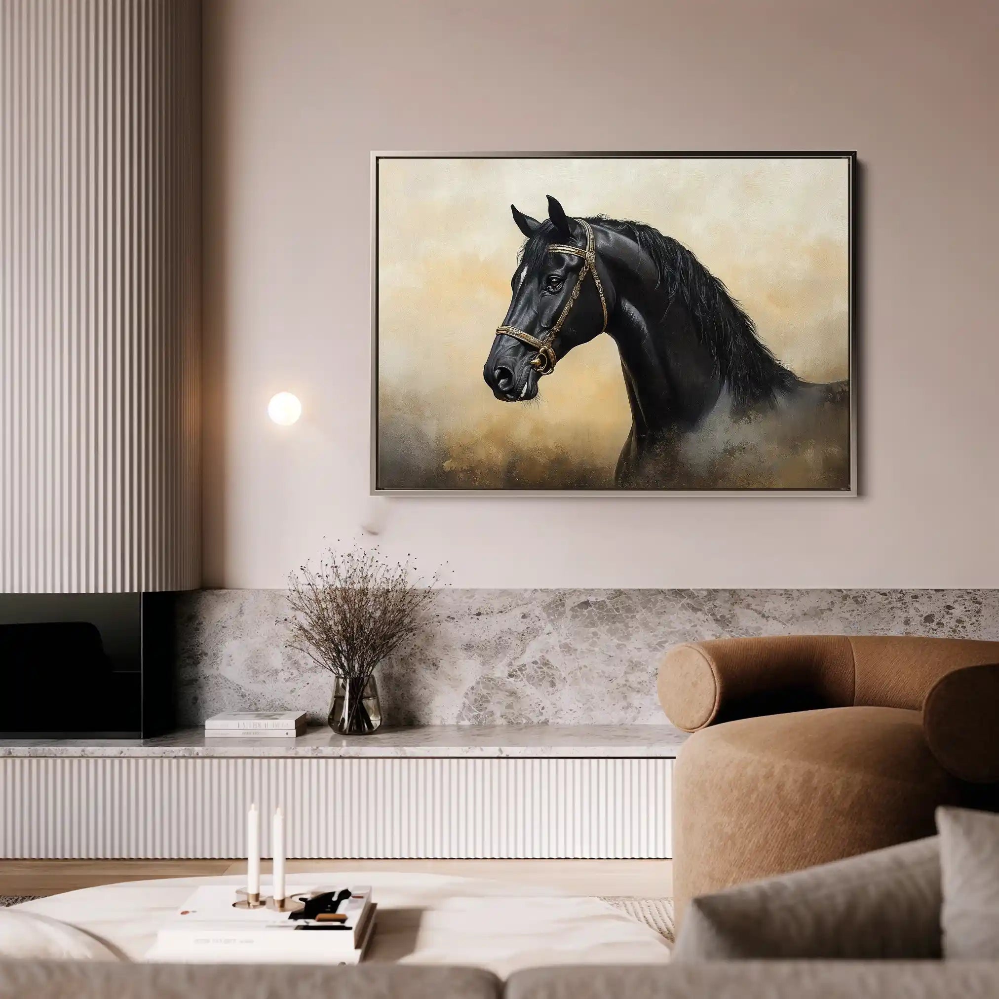 Horses 040 Canvas Art 90 x 60 cm / Stretched on hidden frame