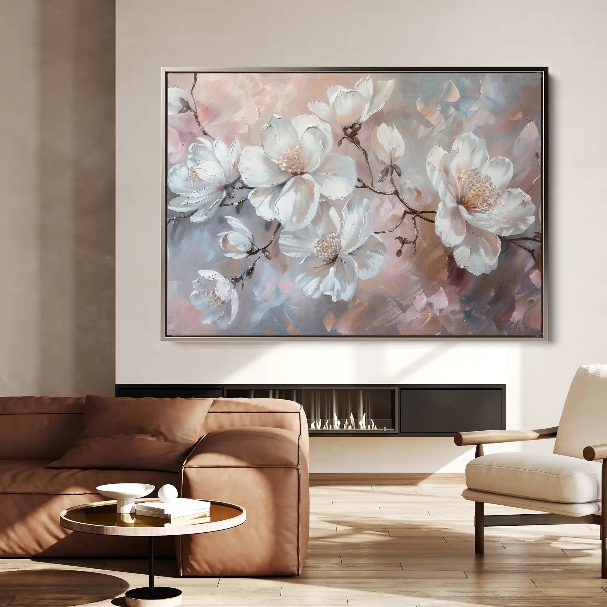 Floral Canvas Wall Art WAD041-F 90 x 60 cm / Stretched on hidden frame