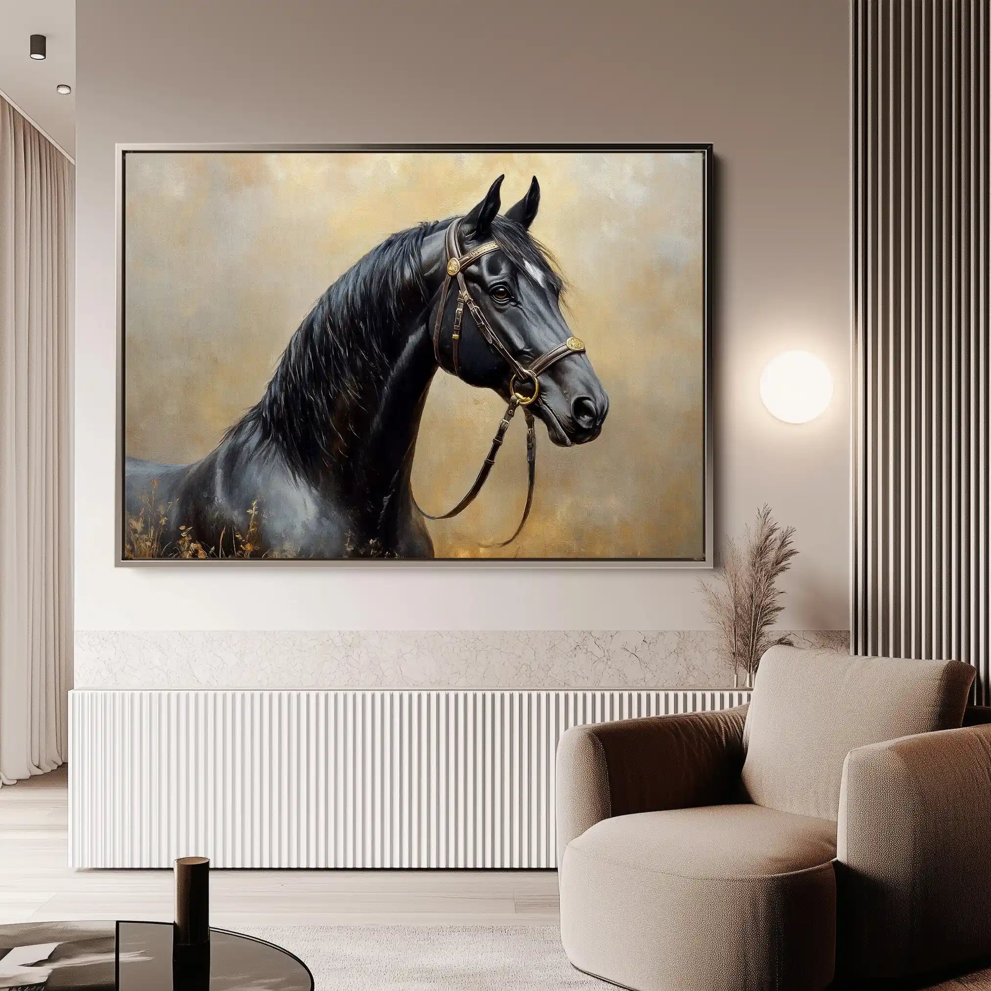 Horses 041 Canvas Art 90 x 60 cm / Stretched on hidden frame