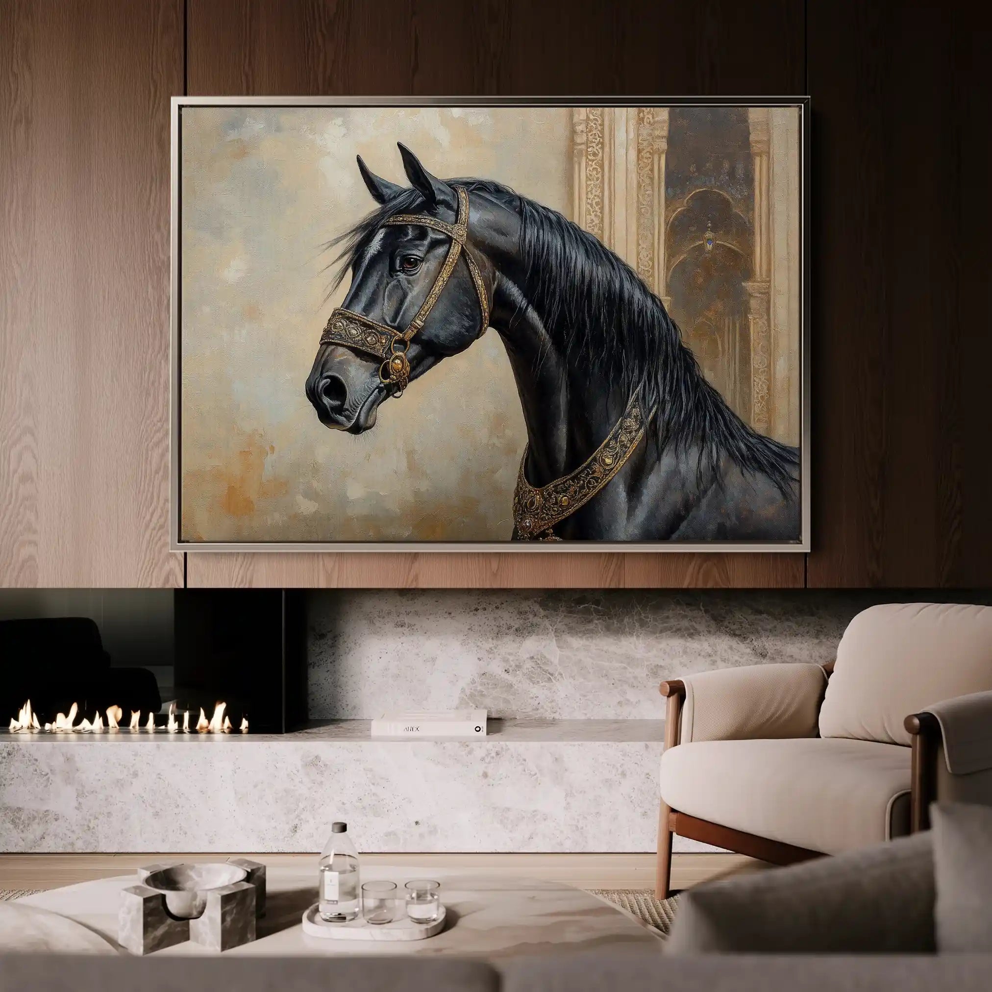 Horses 042 Canvas Art 90 x 60 cm / Stretched on hidden frame