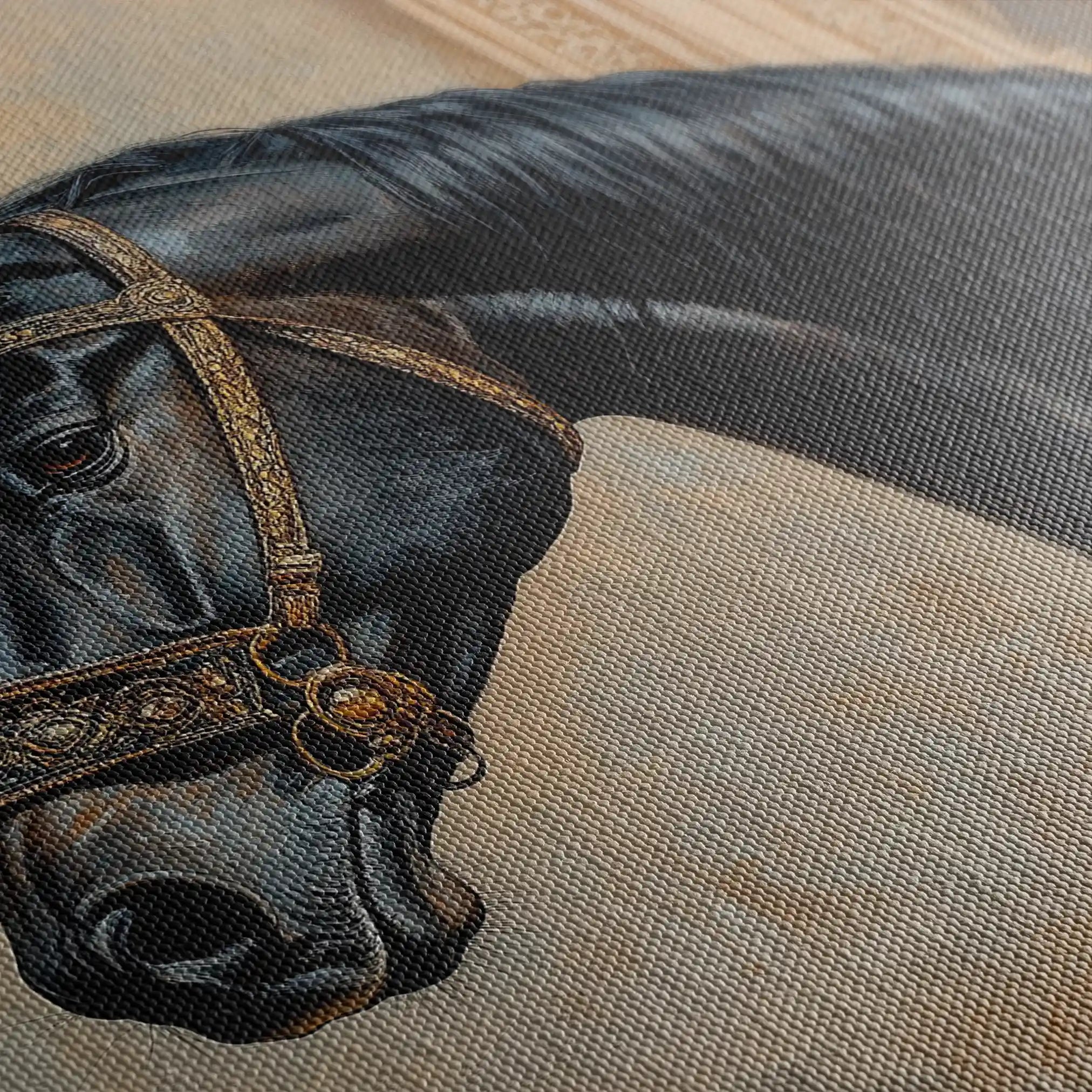 Horses 042 Canvas Art 90 x 60 cm / Stretched on hidden frame