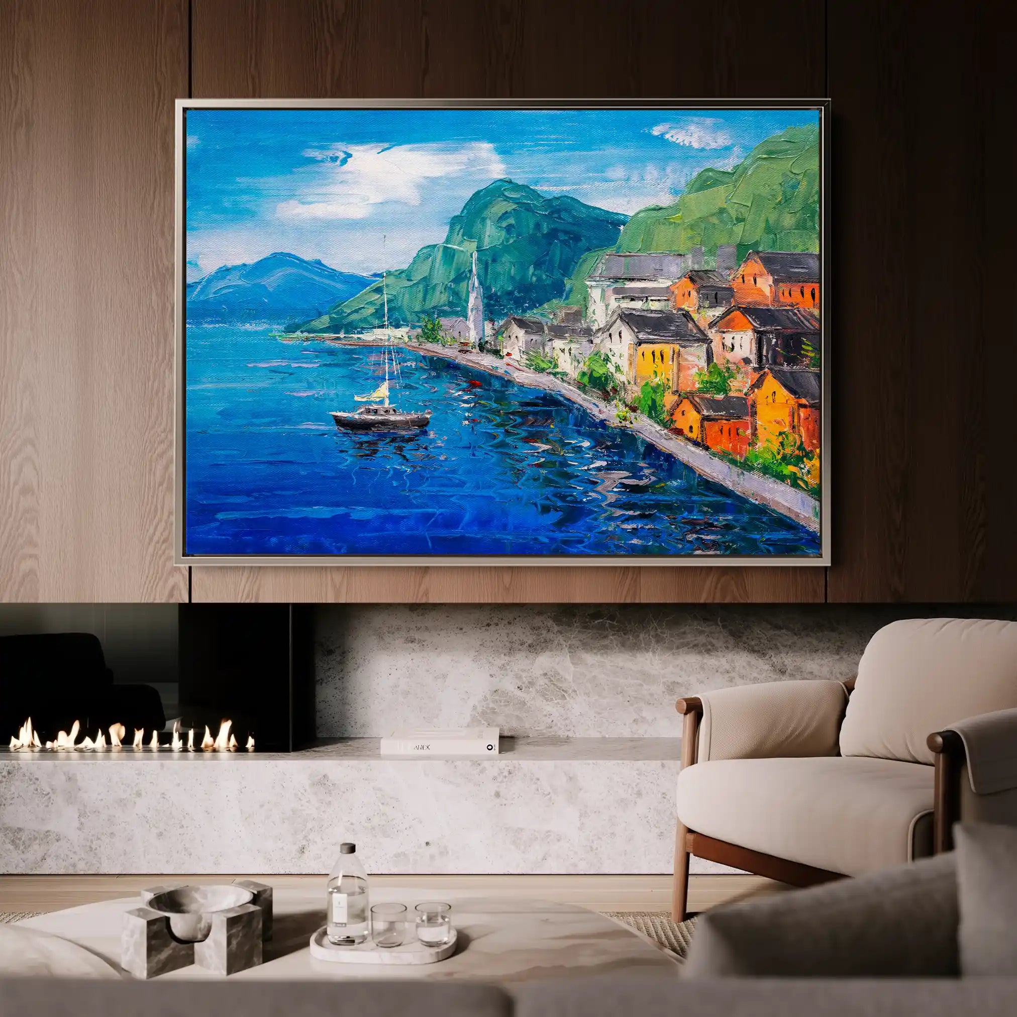 Landscape 042 Canvas Art 90 x 60 cm / Stretched on hidden frame