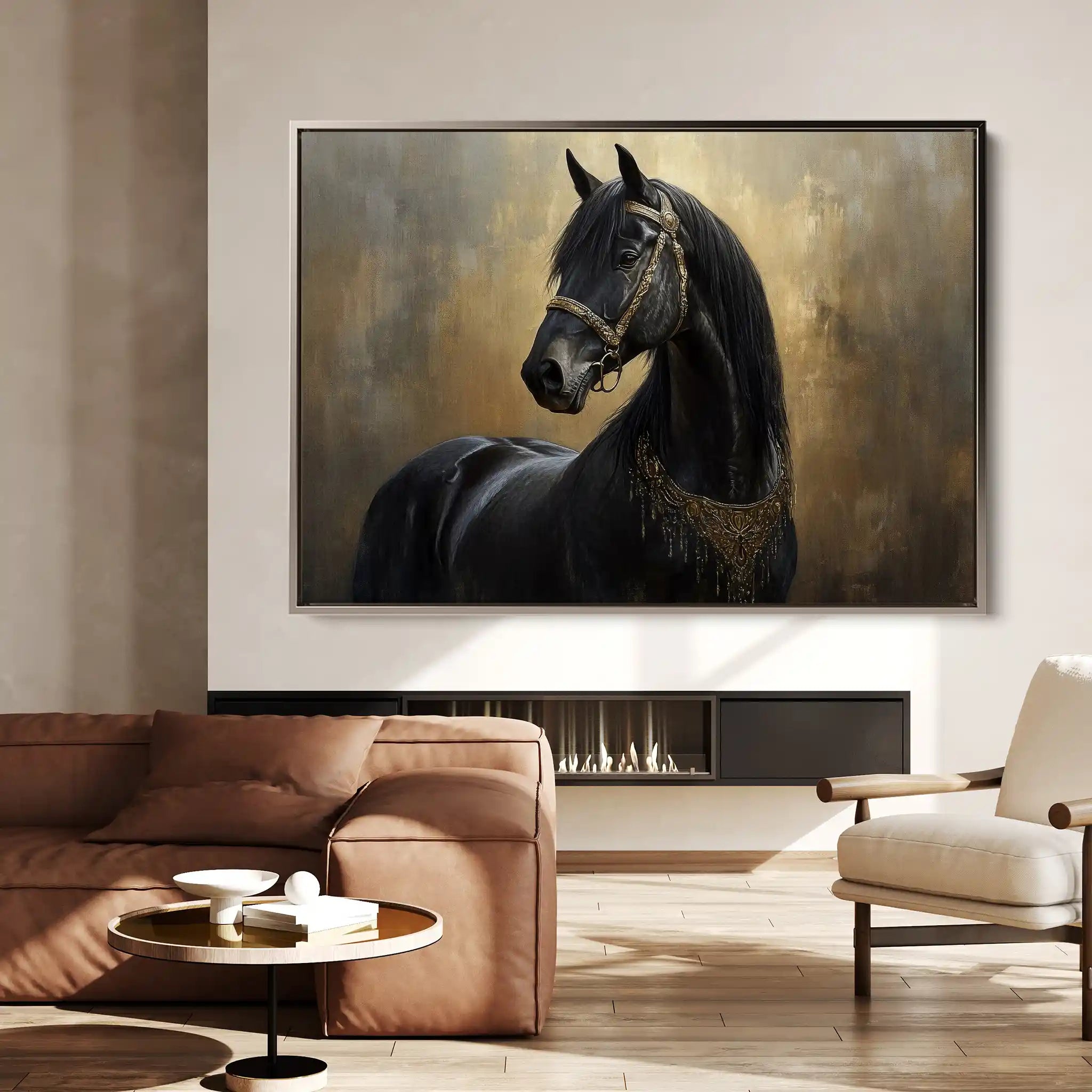 Horses 043 Canvas Art 90 x 60 cm / Stretched on hidden frame