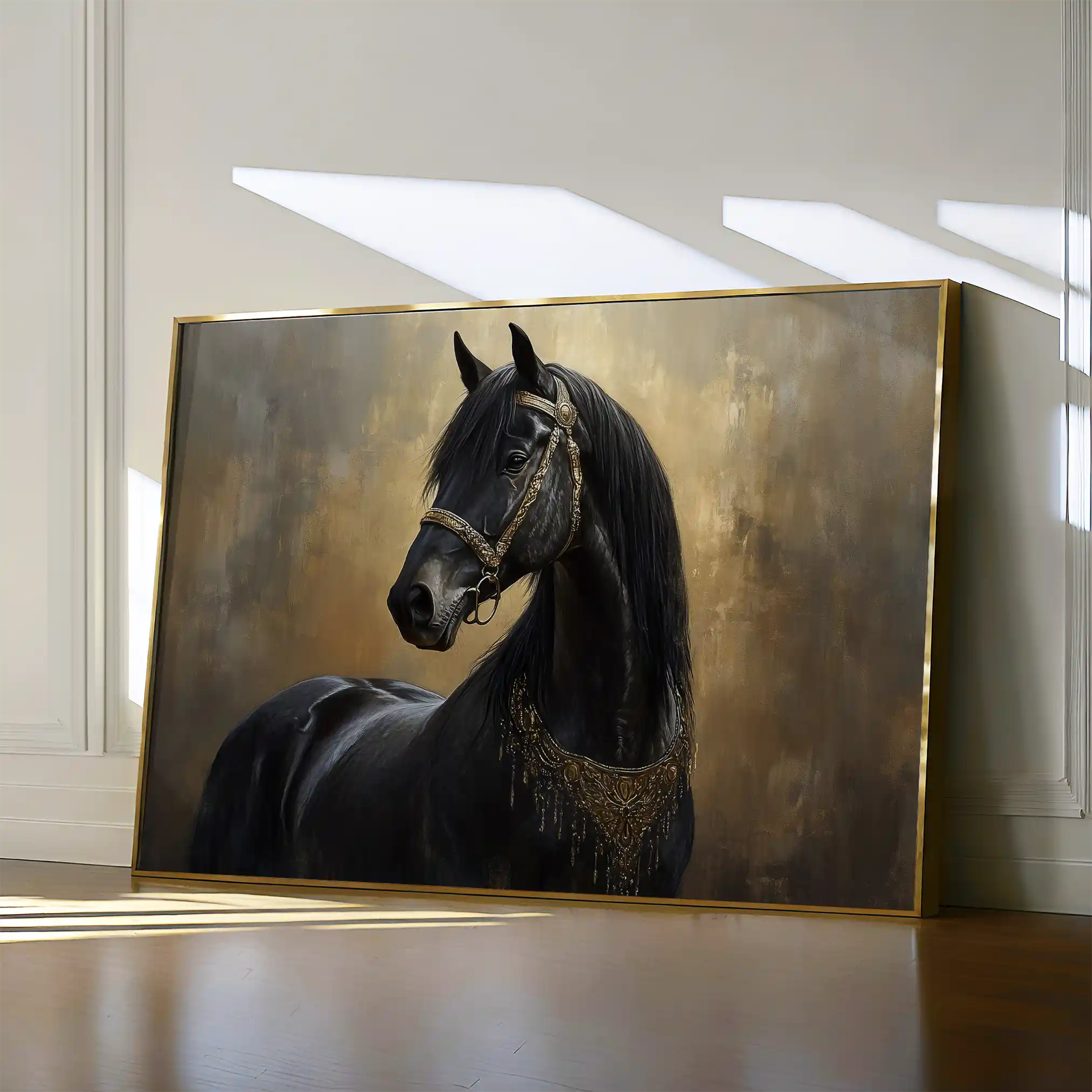 Horses 043 Canvas Art 90 x 60 cm / Stretched on hidden frame