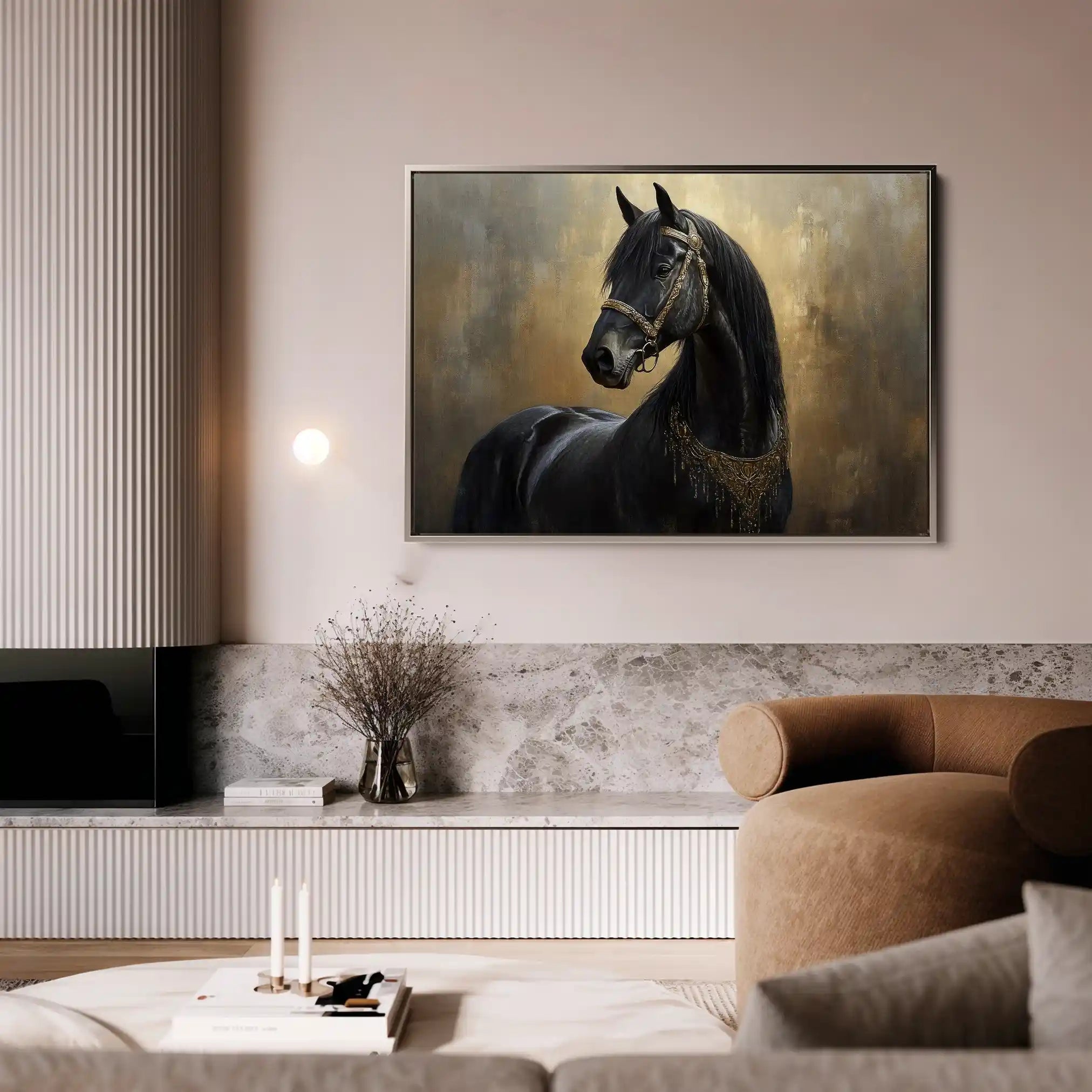Horses 043 Canvas Art 90 x 60 cm / Stretched on hidden frame