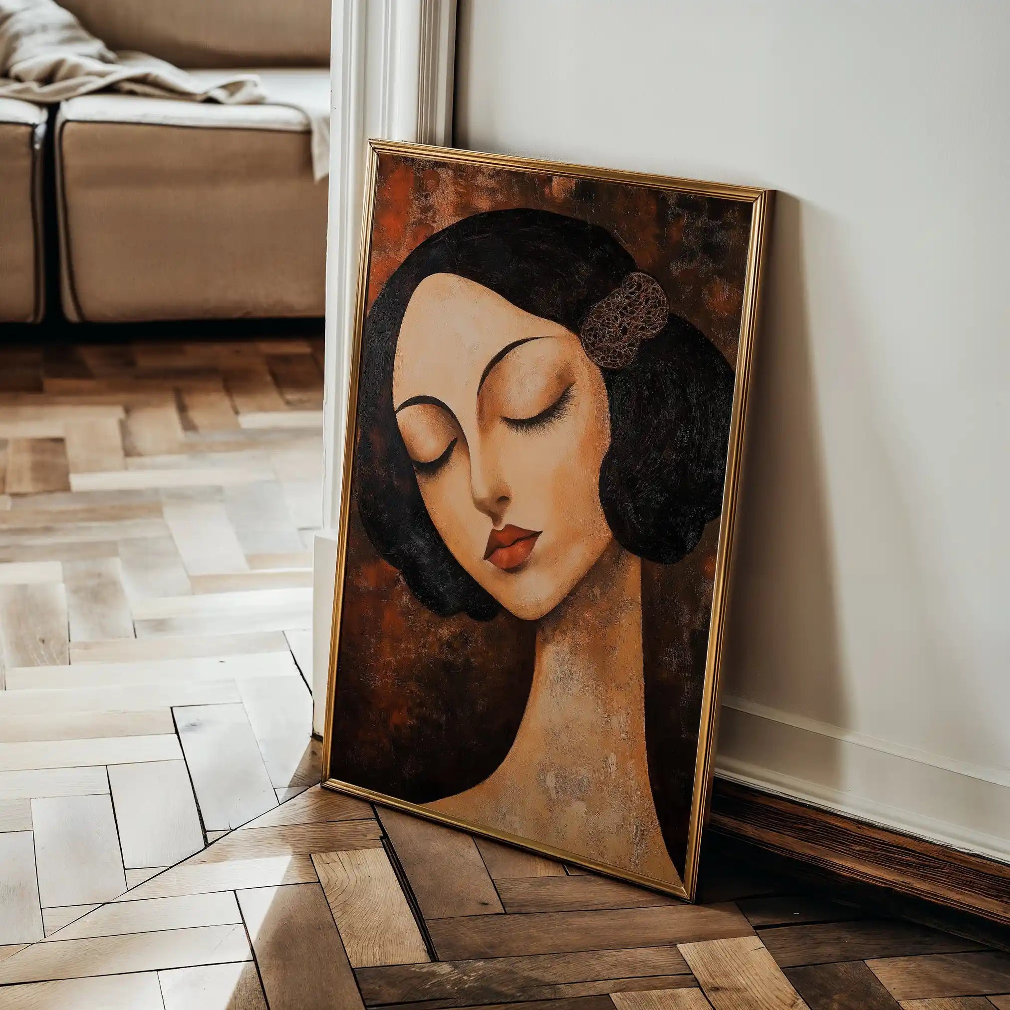 Portrait 043 Canvas Art 90 x 60 cm / Stretched on hidden frame