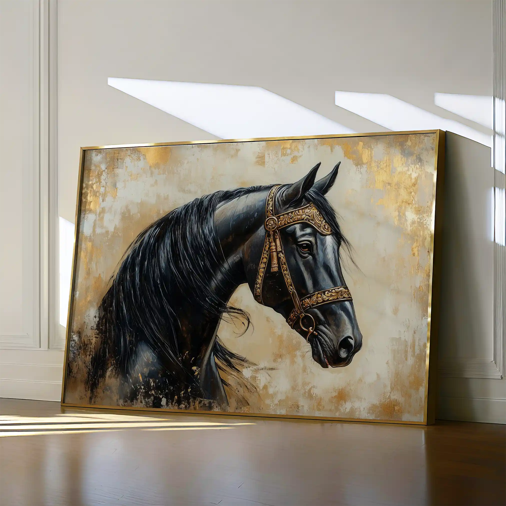 Horses 044 Canvas Art 90 x 60 cm / Stretched on hidden frame