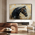 Horses 044 Canvas Art 90 x 60 cm / Stretched on hidden frame