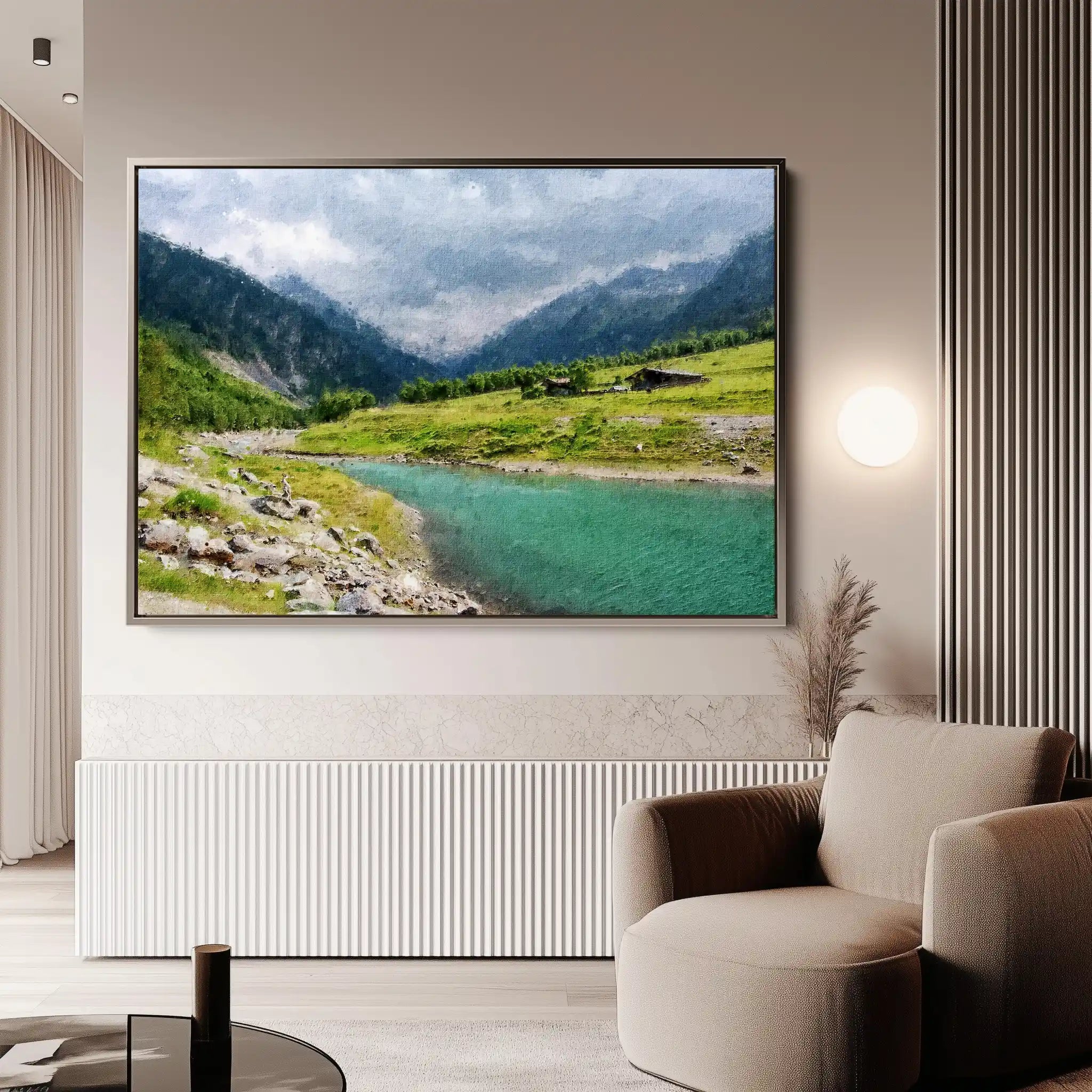 Landscape 044 Canvas Art 90 x 60 cm / Stretched on hidden frame