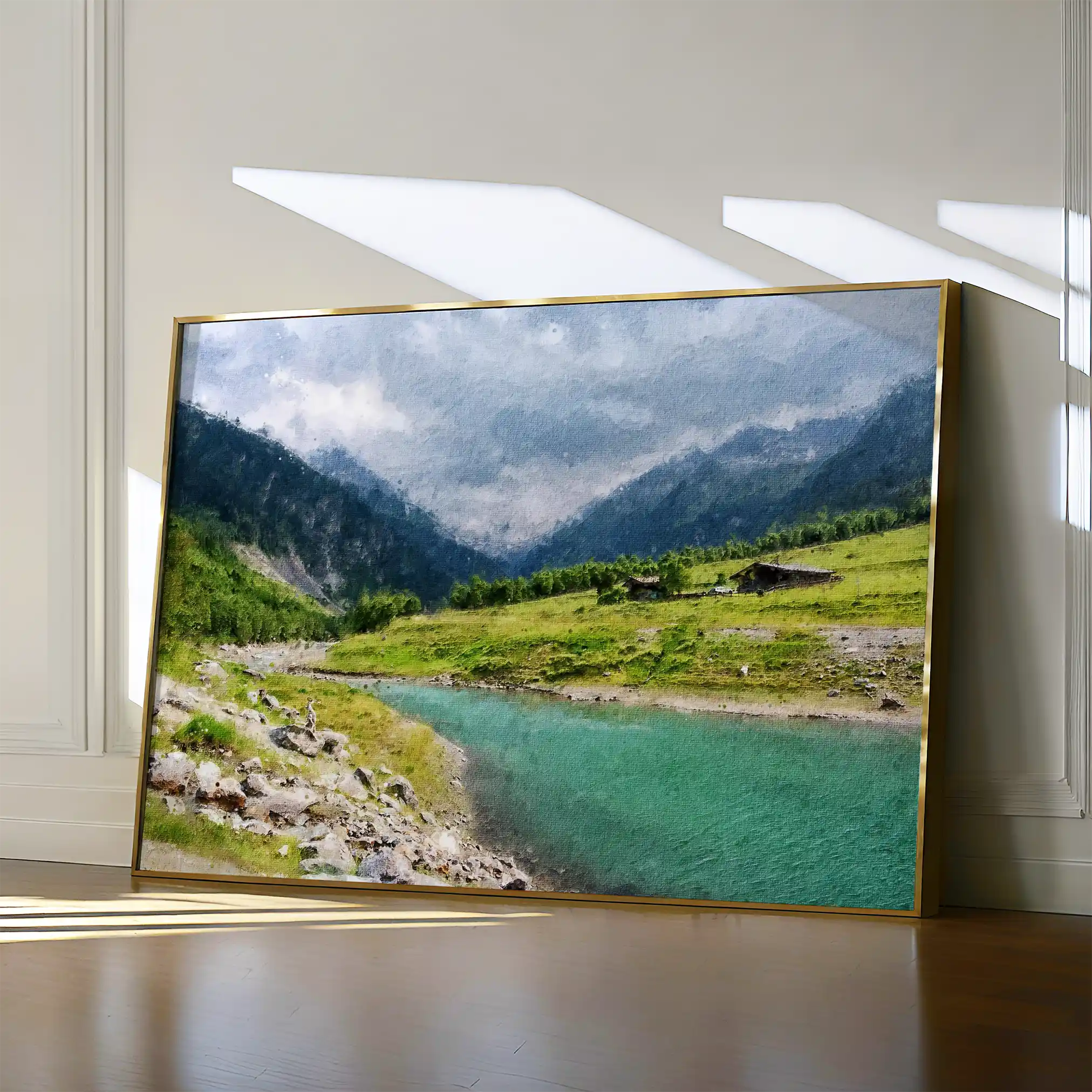 Landscape 044 Canvas Art 90 x 60 cm / Stretched on hidden frame