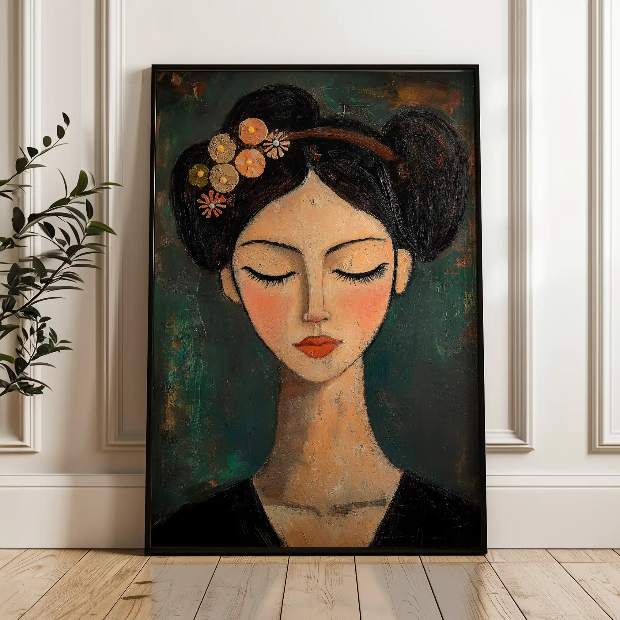 Portrait 044 Canvas Art 90 x 60 cm / Stretched on hidden frame