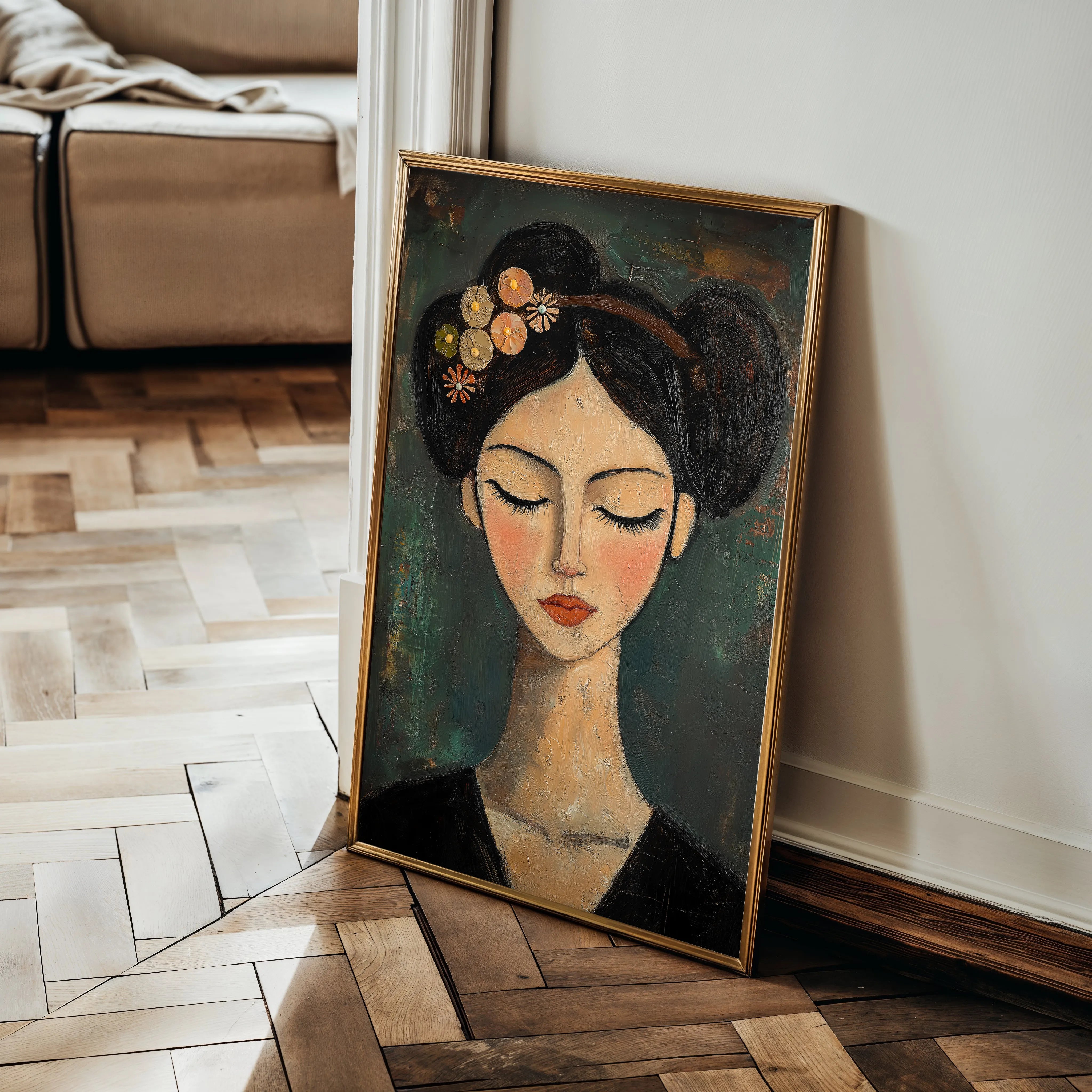 Portrait Canvas Wall Art WAD044-P 90 x 60 cm / Stretched on hidden frame