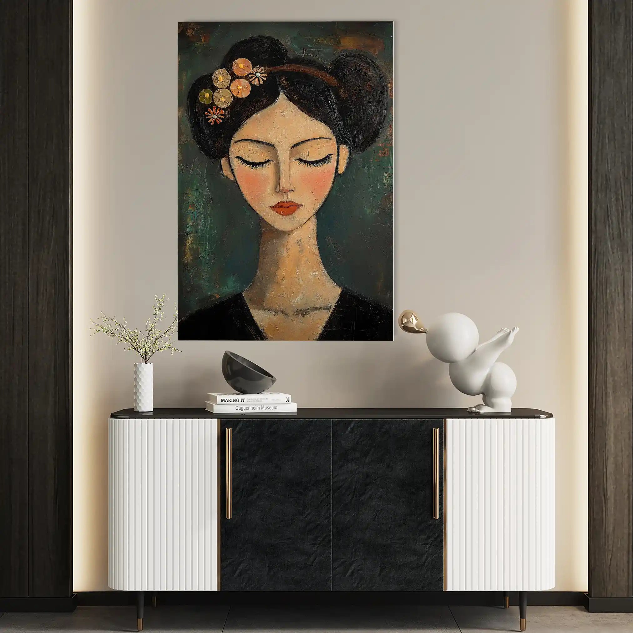 Portrait 044 Canvas Art 90 x 60 cm / Stretched on hidden frame