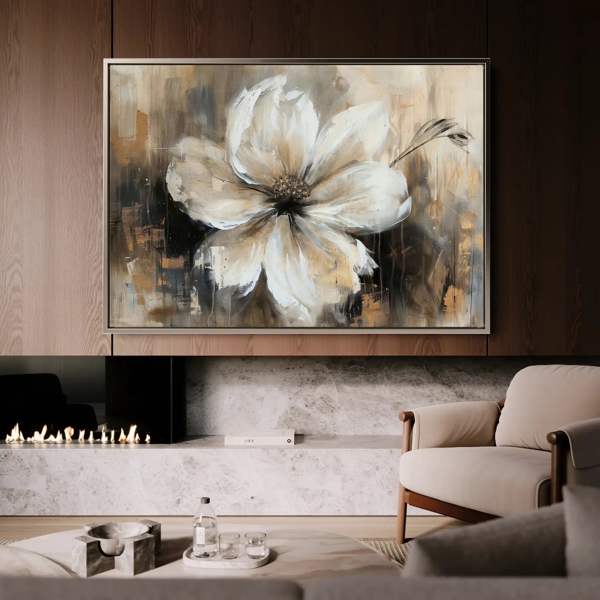 Floral Canvas Wall Art WAD045-F 90 x 60 cm / Stretched on hidden frame