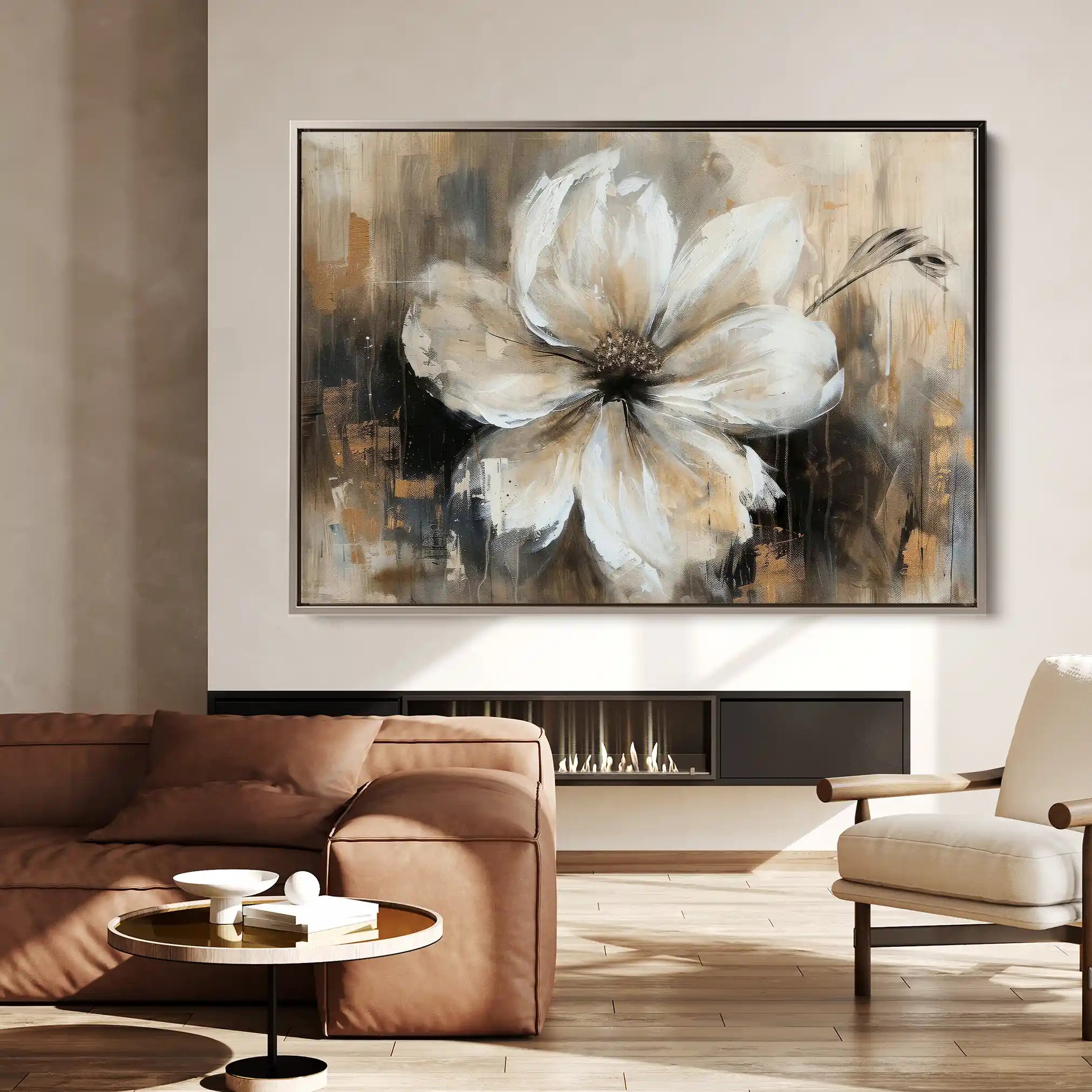 Floral Canvas Wall Art WAD045-F 90 x 60 cm / Stretched on hidden frame