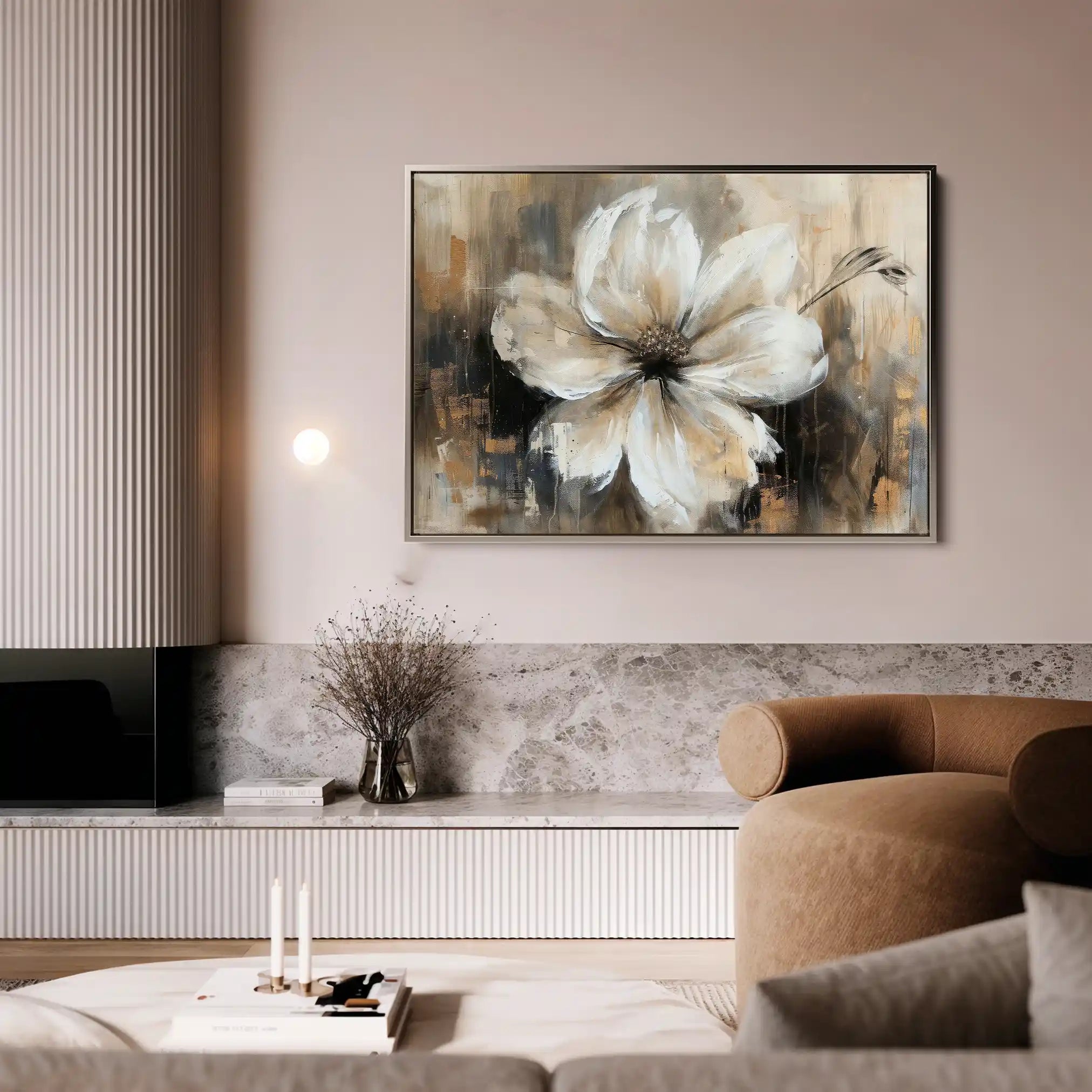 Floral Canvas Wall Art WAD045-F 90 x 60 cm / Stretched on hidden frame