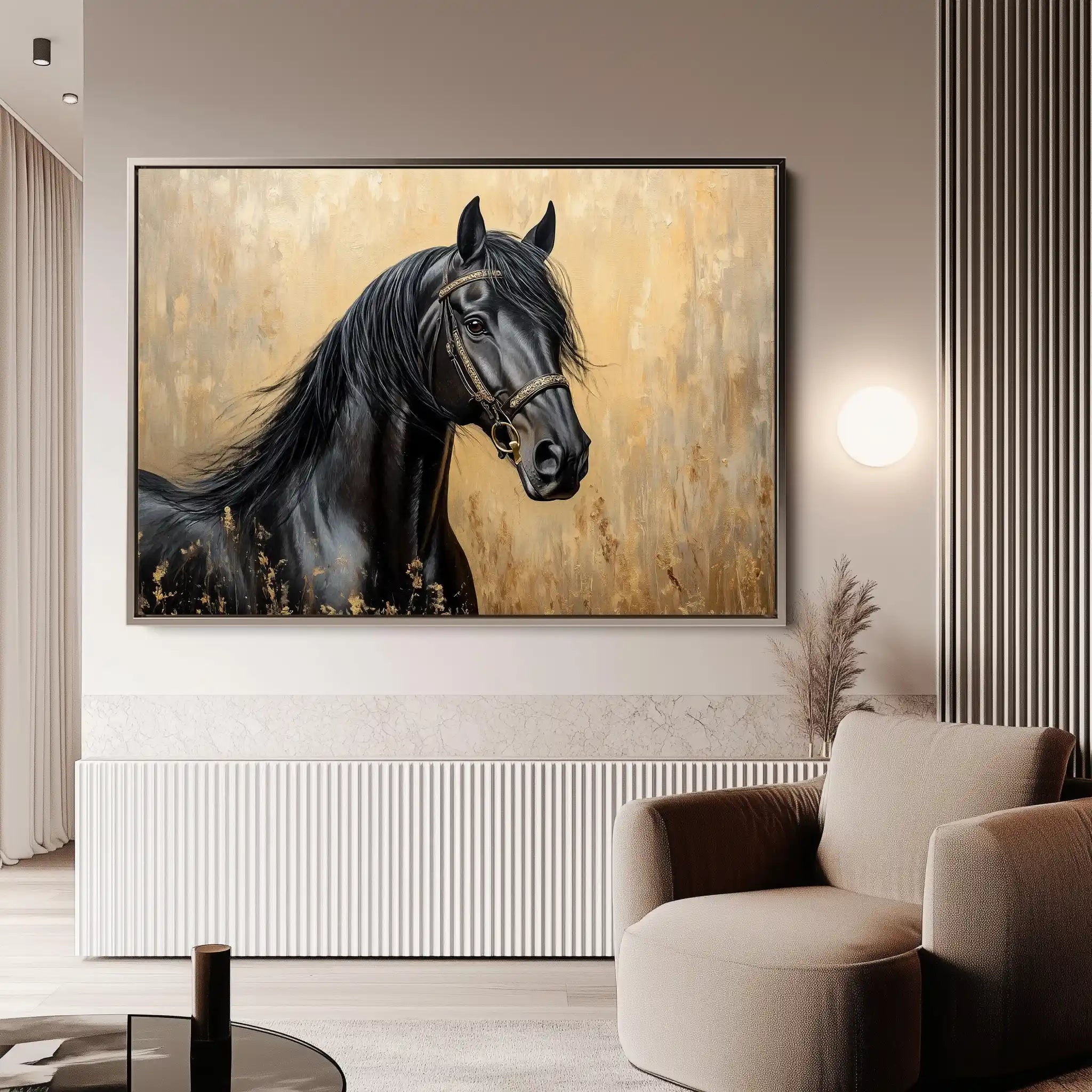 Horses 045 Canvas Art 90 x 60 cm / Stretched on hidden frame
