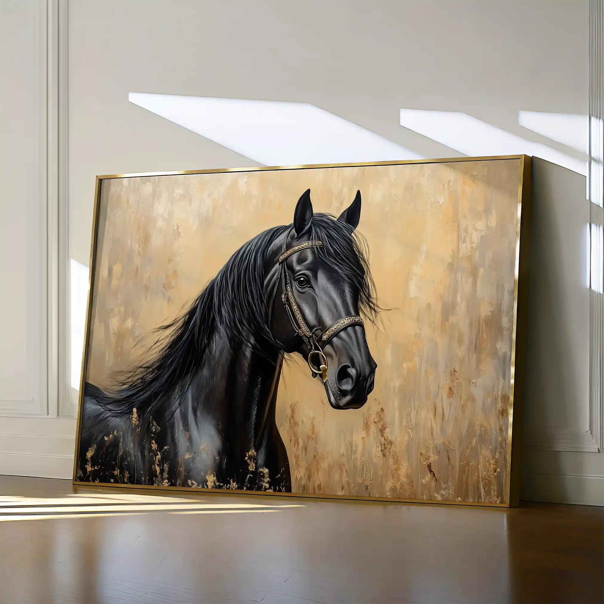 Horses 045 Canvas Art 90 x 60 cm / Stretched on hidden frame
