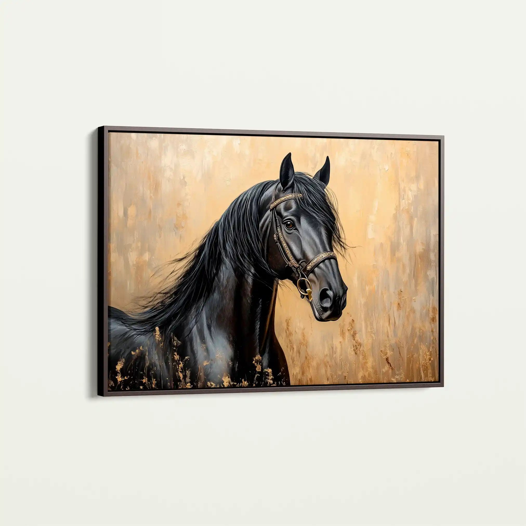Horses 045 Canvas Art 90 x 60 cm / Stretched on hidden frame