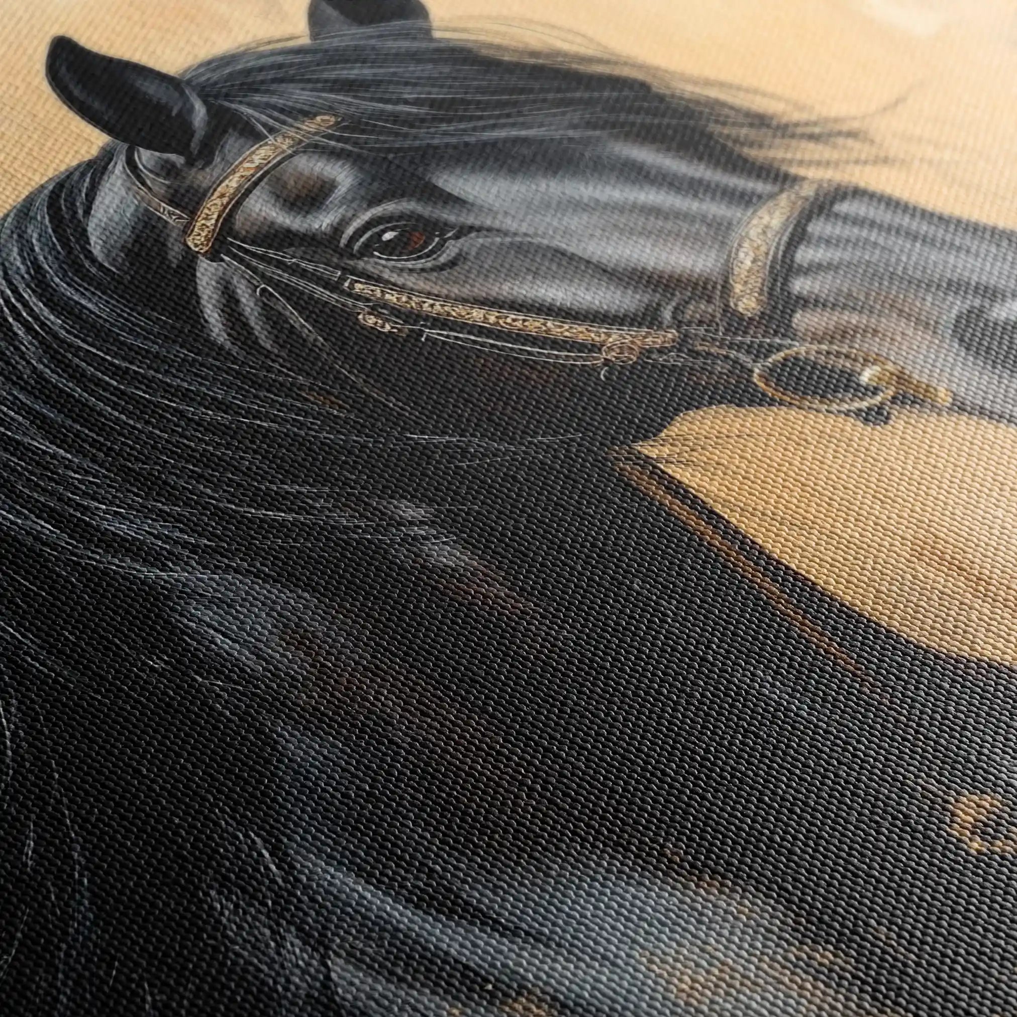 Horses 045 Canvas Art 90 x 60 cm / Stretched on hidden frame