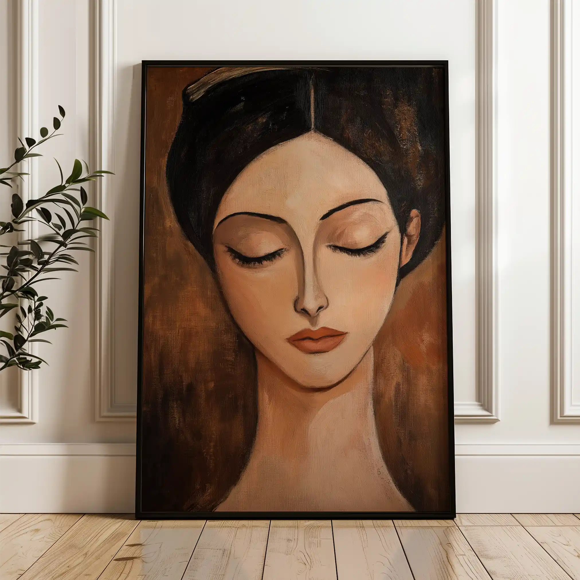 Portrait 045 Canvas Art 90 x 60 cm / Stretched on hidden frame