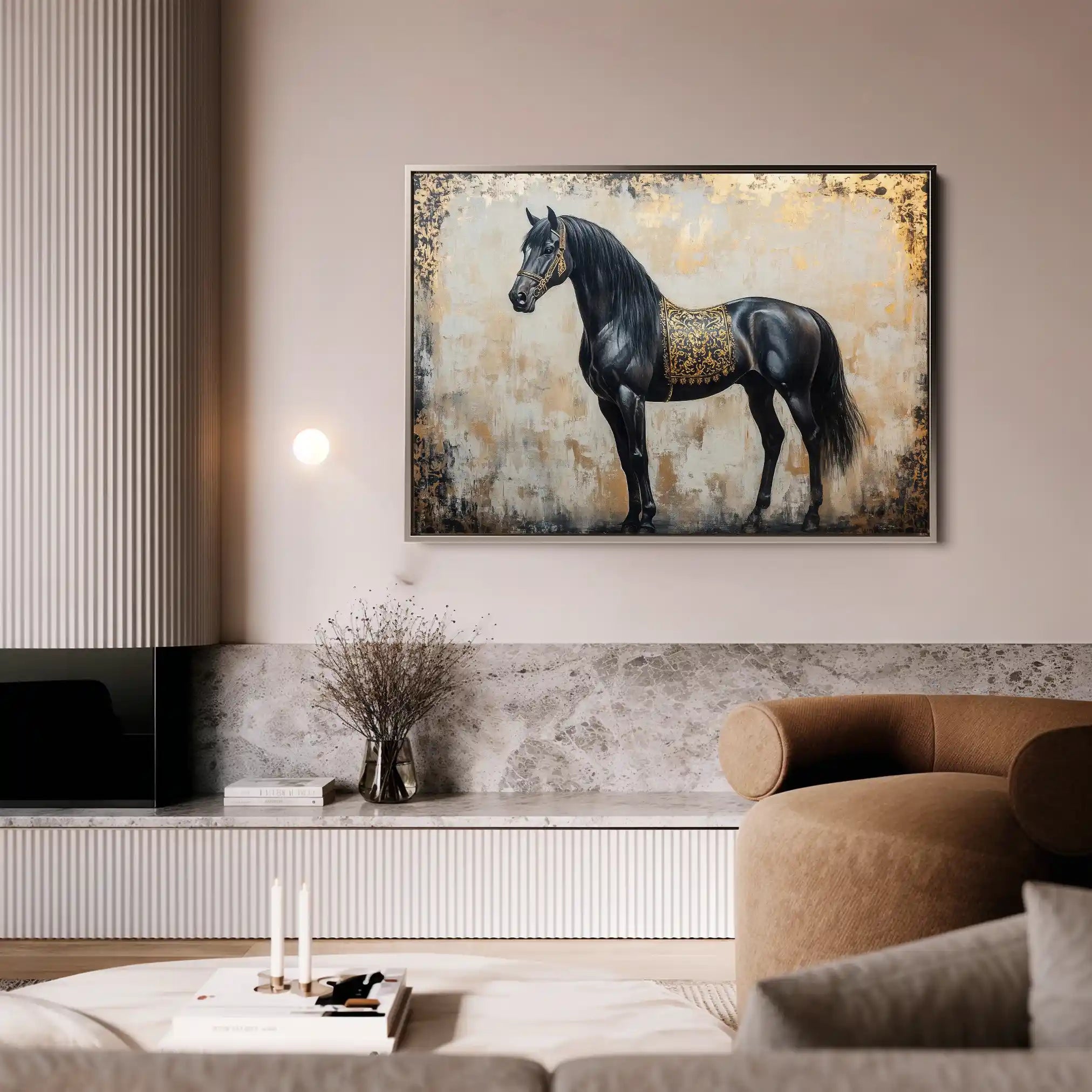 Horses 046 Canvas Art 90 x 60 cm / Stretched on hidden frame