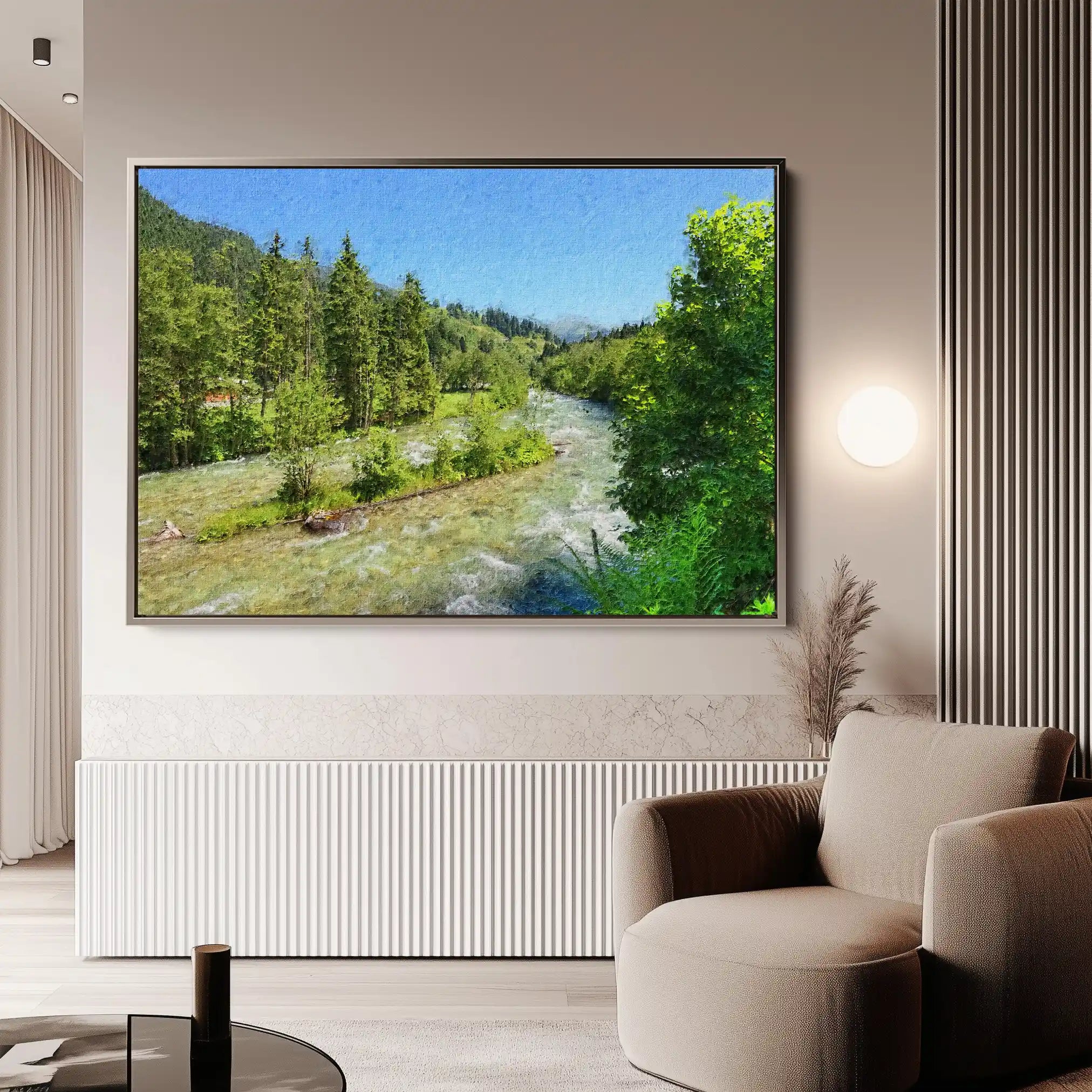 Landscape 046 Canvas Art 90 x 60 cm / Stretched on hidden frame