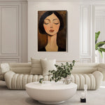 Portrait 046 Canvas Art 90 x 60 cm / Stretched on hidden frame