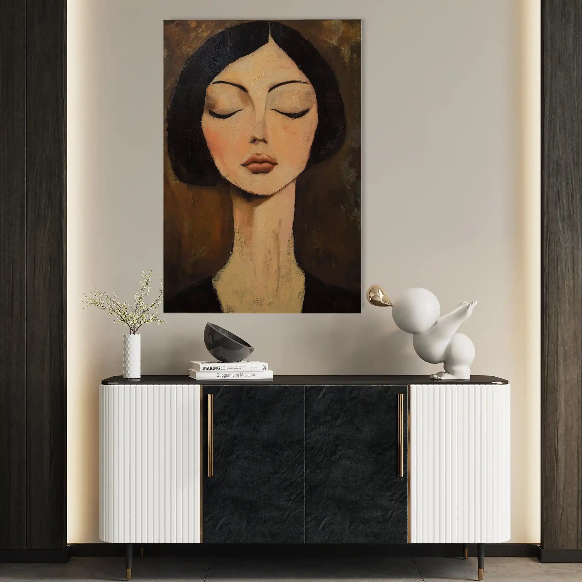 Portrait 046 Canvas Art 90 x 60 cm / Stretched on hidden frame