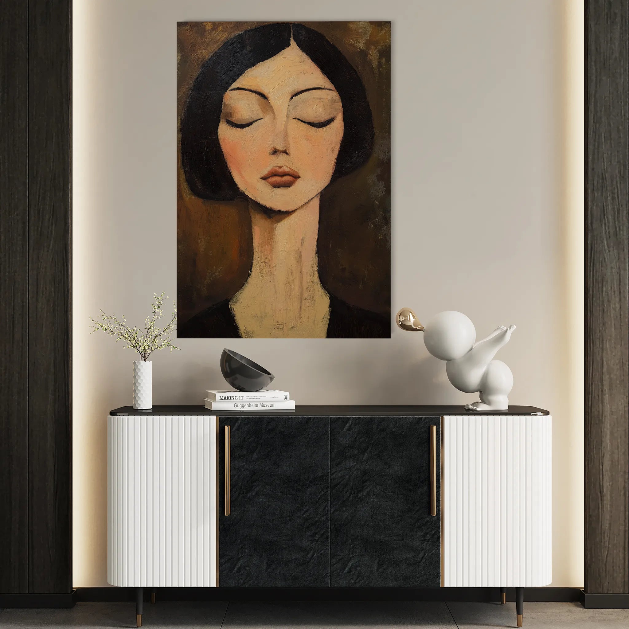 Portrait Canvas Wall Art WAD046-P 90 x 60 cm / Stretched on hidden frame