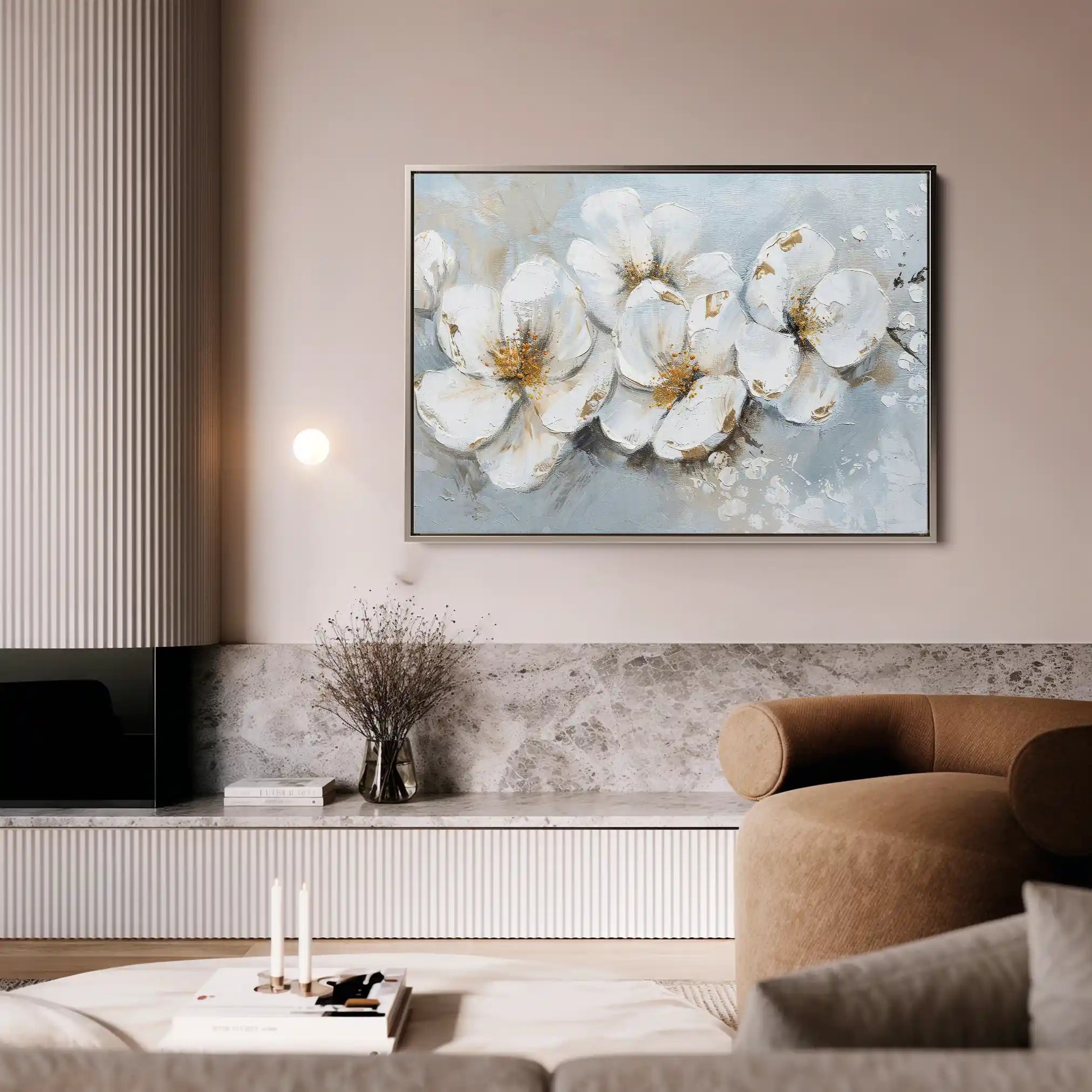 Floral Canvas Wall Art WAD047-F 90 x 60 cm / Stretched on hidden frame