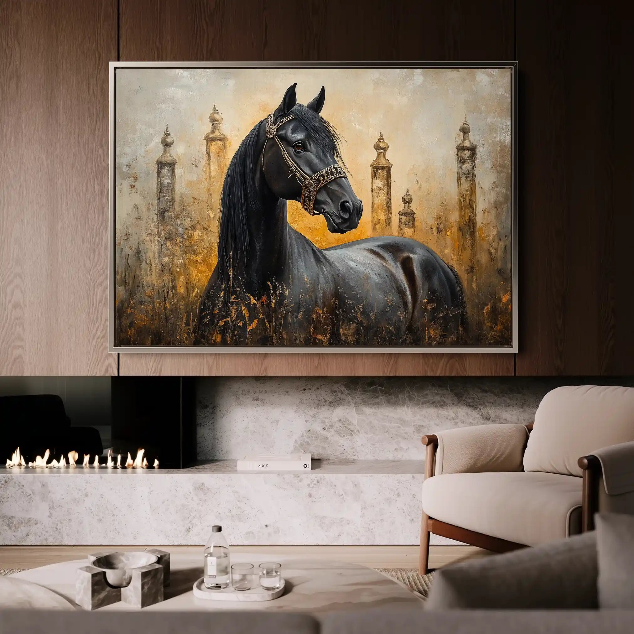 Horses 047 Canvas Art 90 x 60 cm / Stretched on hidden frame
