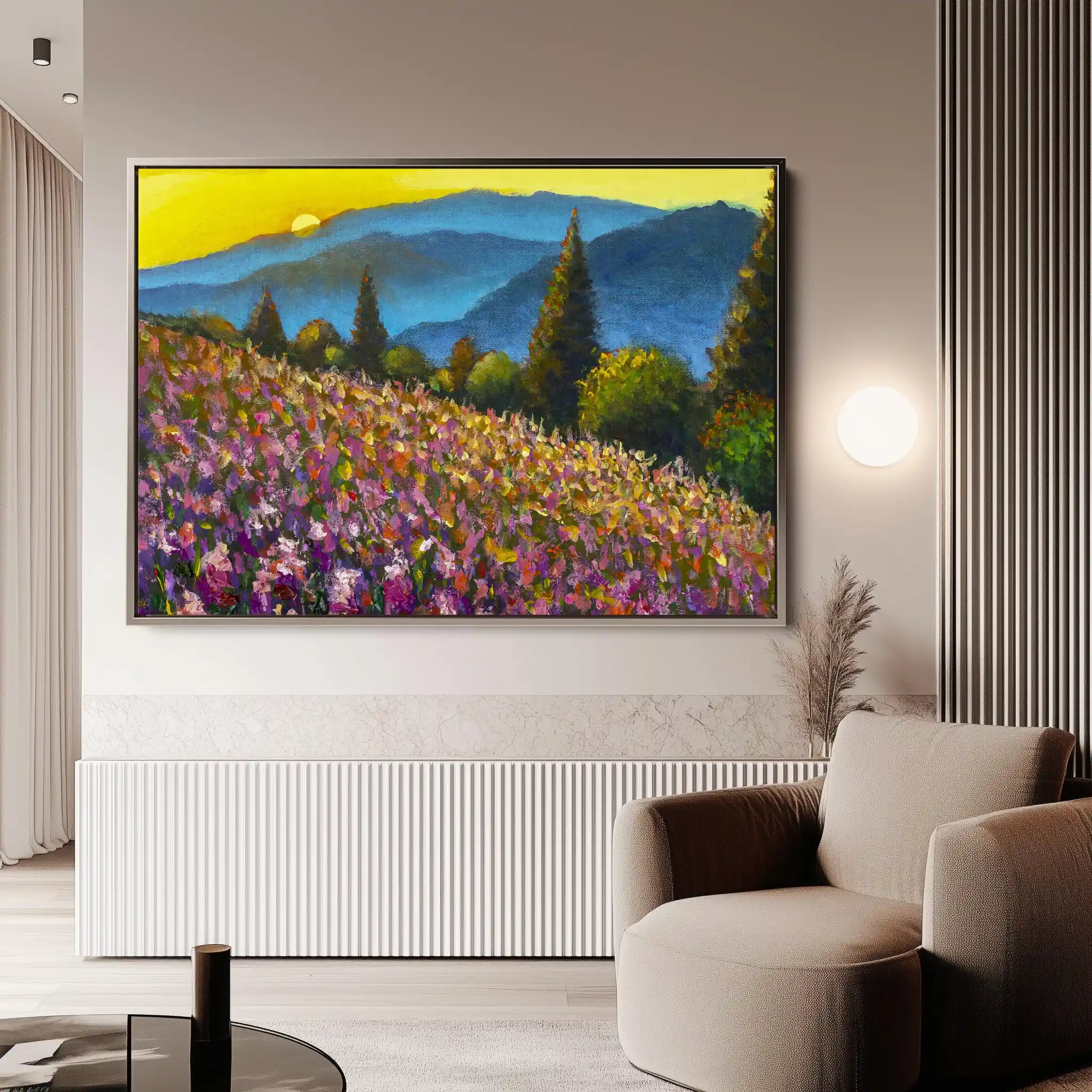 Landscape 047 Canvas Art 90 x 60 cm / Stretched on hidden frame