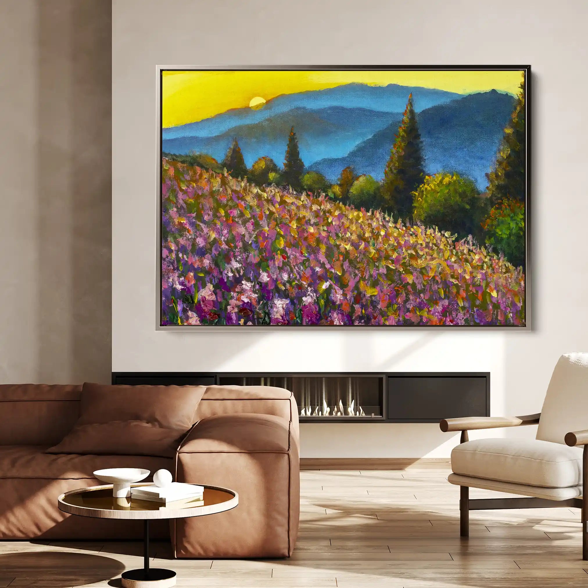 Landscape 047 Canvas Art 90 x 60 cm / Stretched on hidden frame