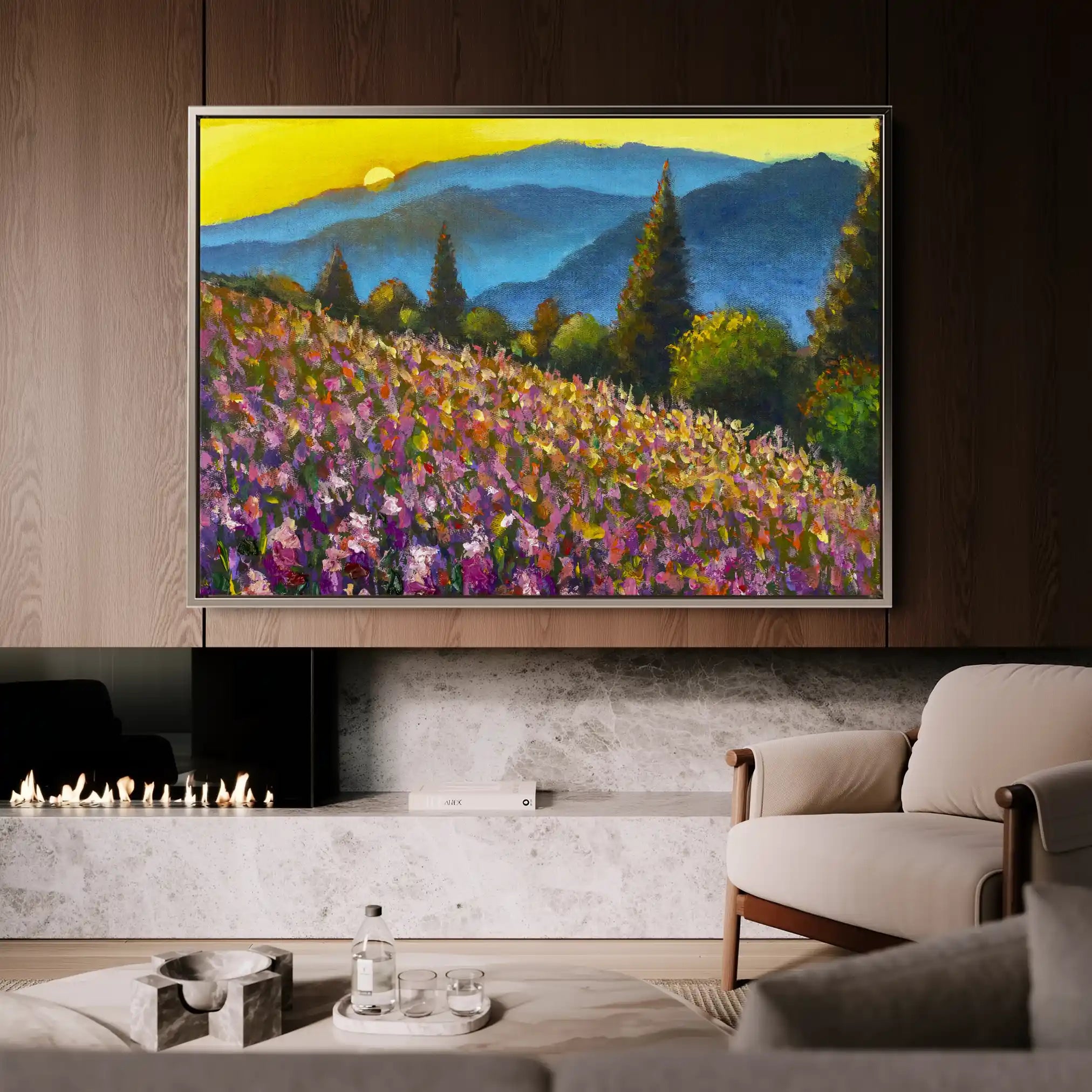 Landscape 047 Canvas Art 90 x 60 cm / Stretched on hidden frame