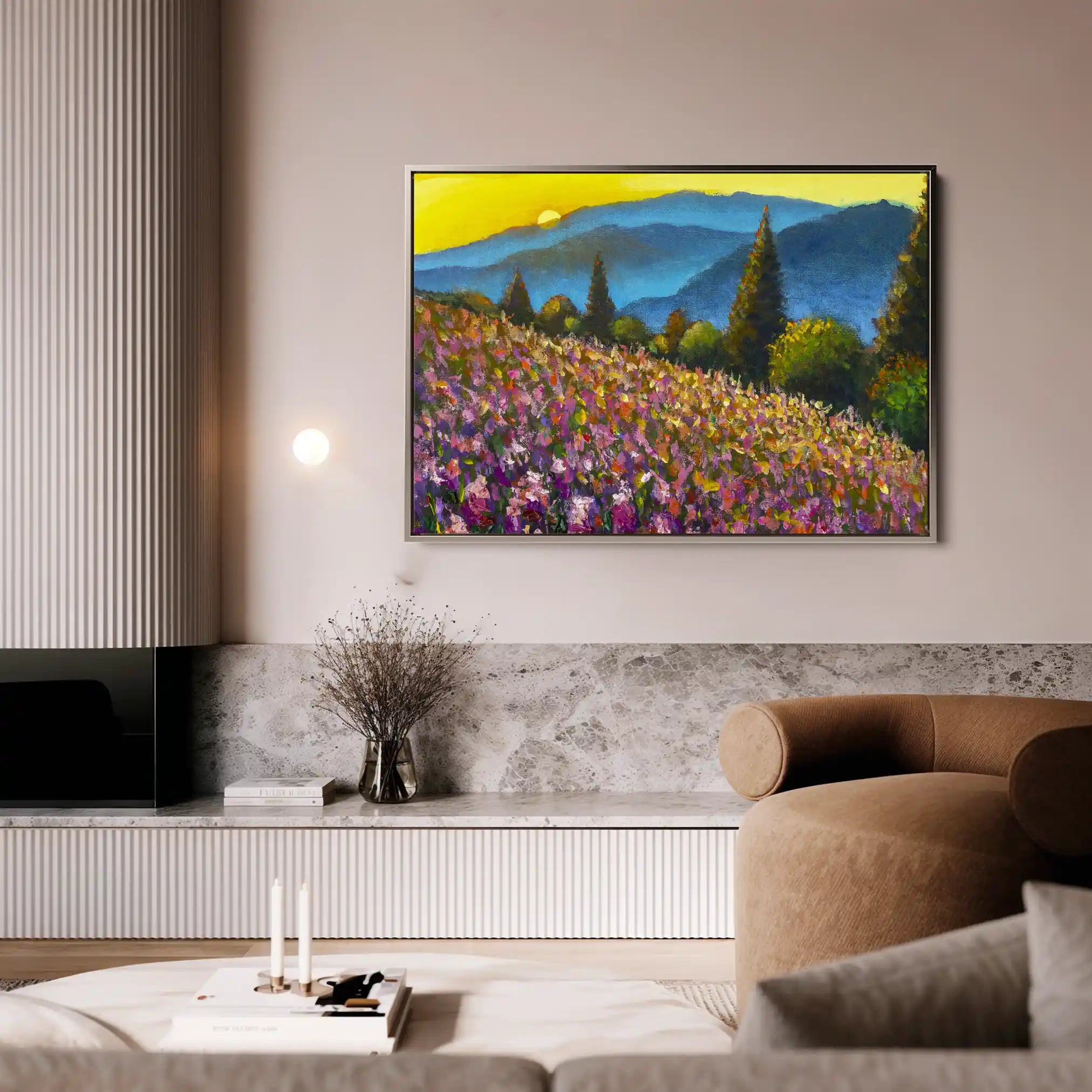 Landscape 047 Canvas Art 90 x 60 cm / Stretched on hidden frame