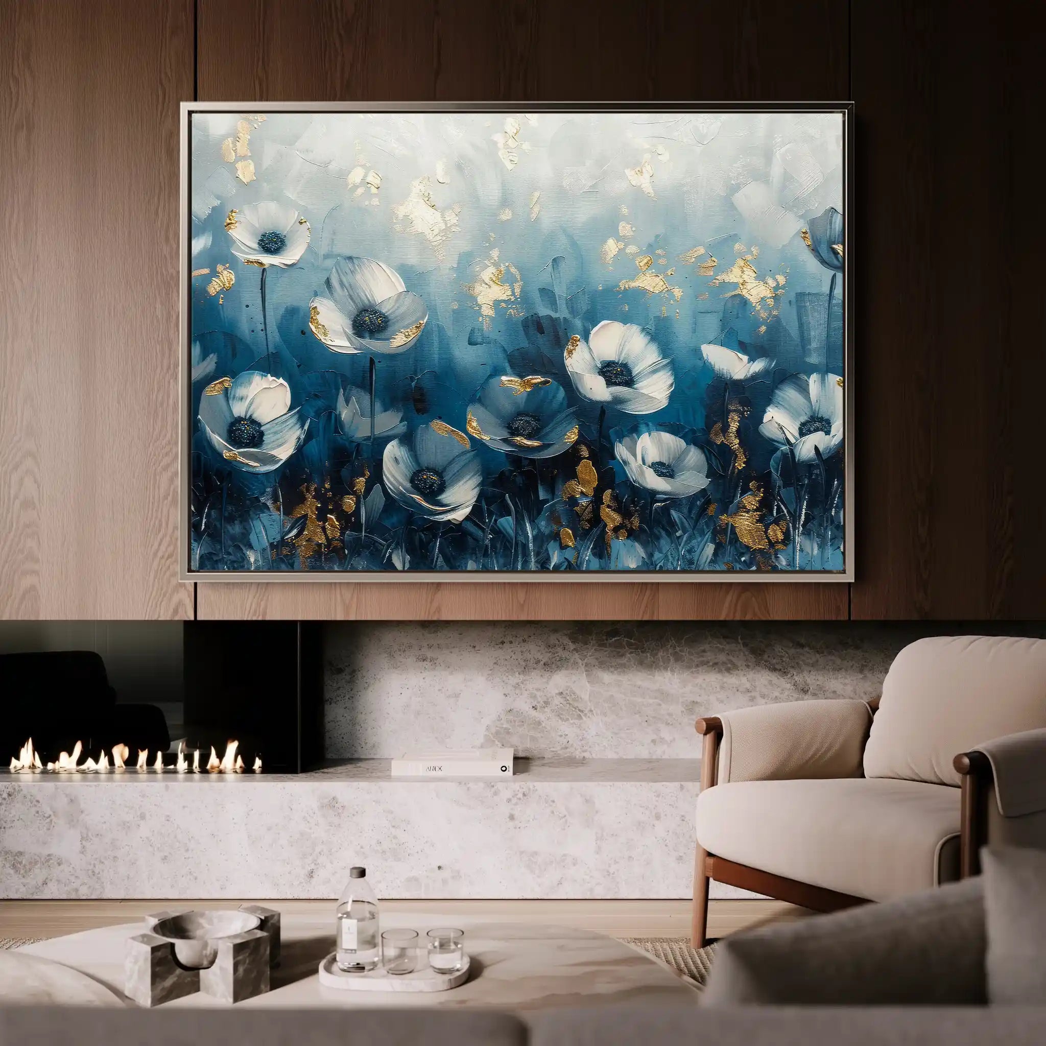 Floral Canvas Wall Art WAD048-F 90 x 60 cm / Stretched on hidden frame