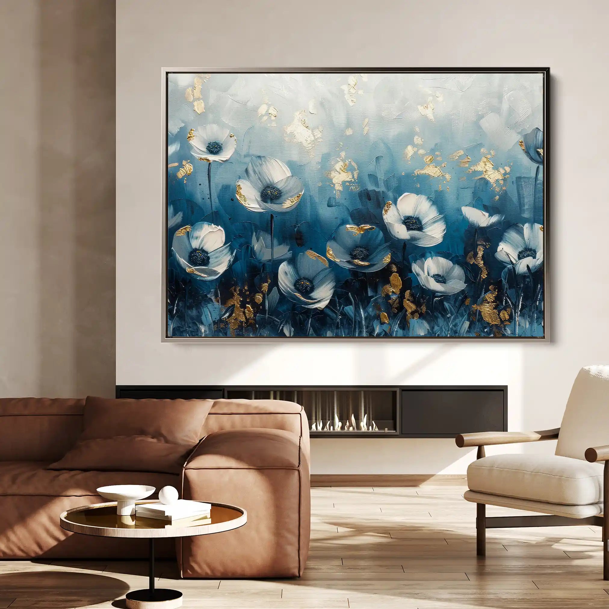 Floral Canvas Wall Art WAD048-F 90 x 60 cm / Stretched on hidden frame
