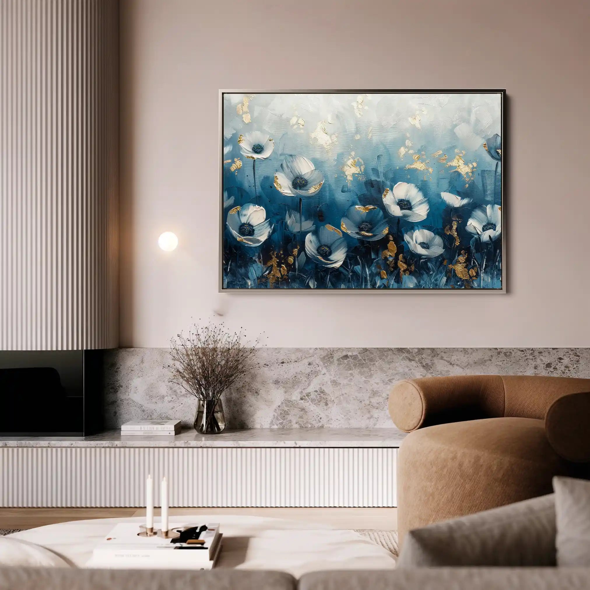 Floral Canvas Wall Art WAD048-F 90 x 60 cm / Stretched on hidden frame