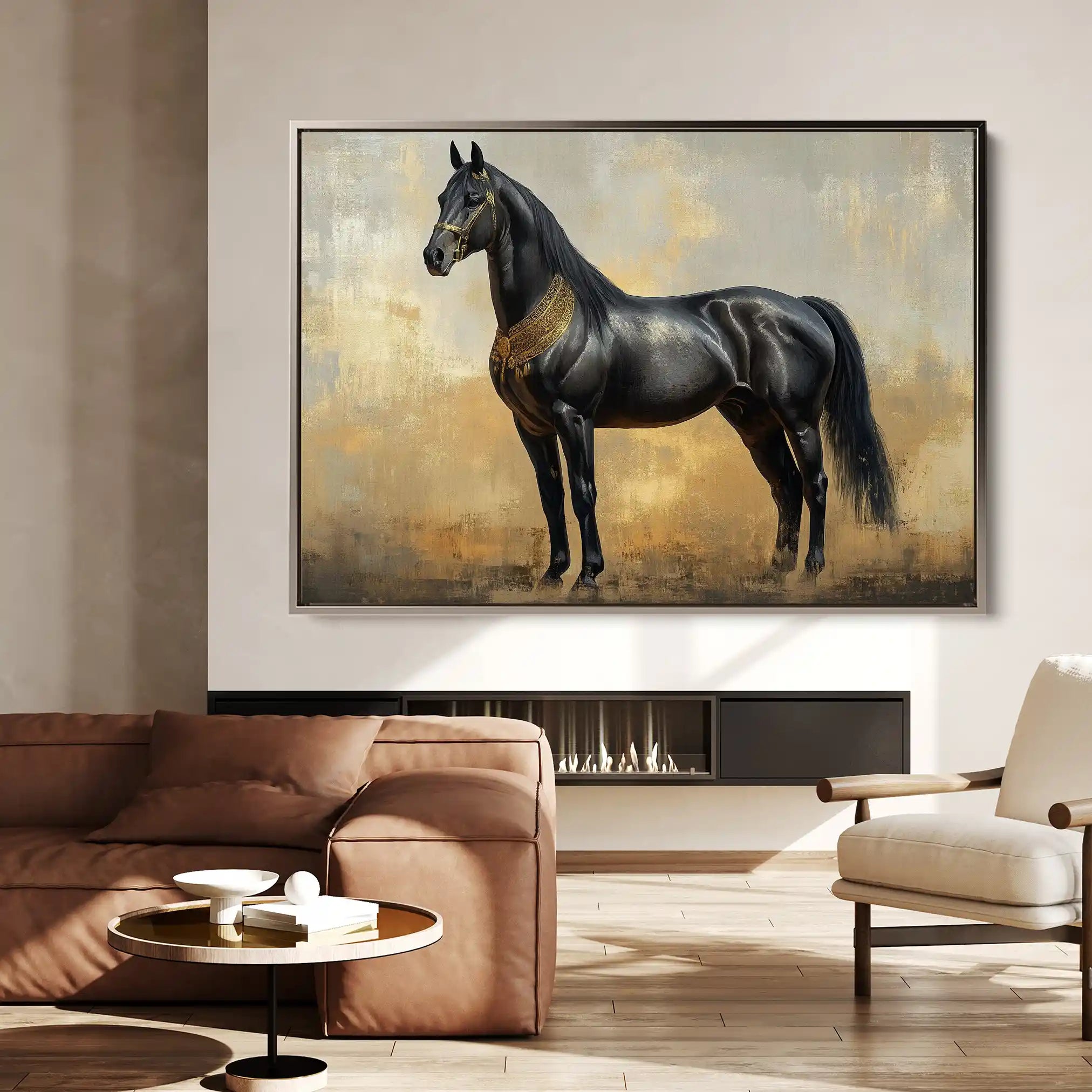 Horses 048 Canvas Art 90 x 60 cm / Stretched on hidden frame