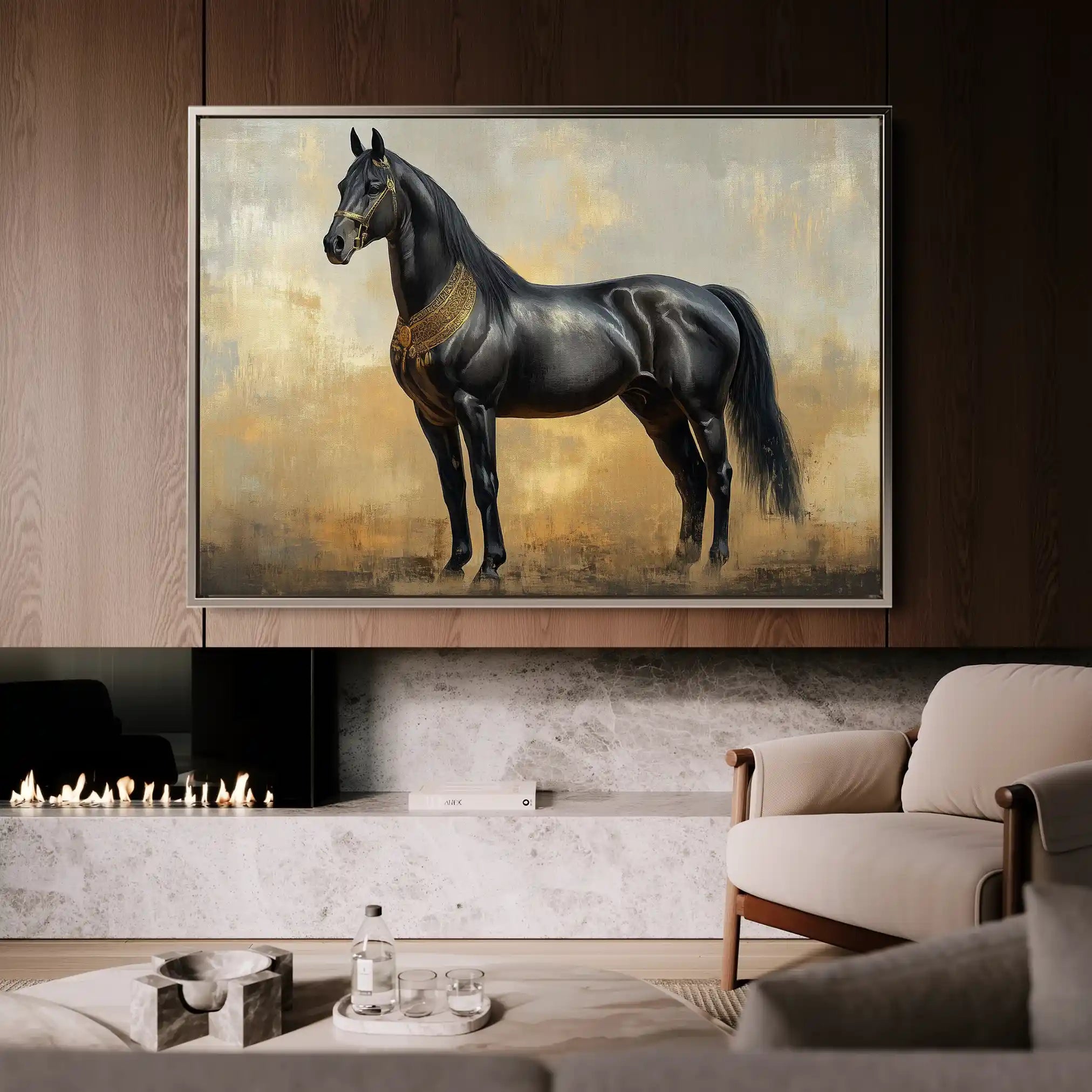 Horses 048 Canvas Art 90 x 60 cm / Stretched on hidden frame