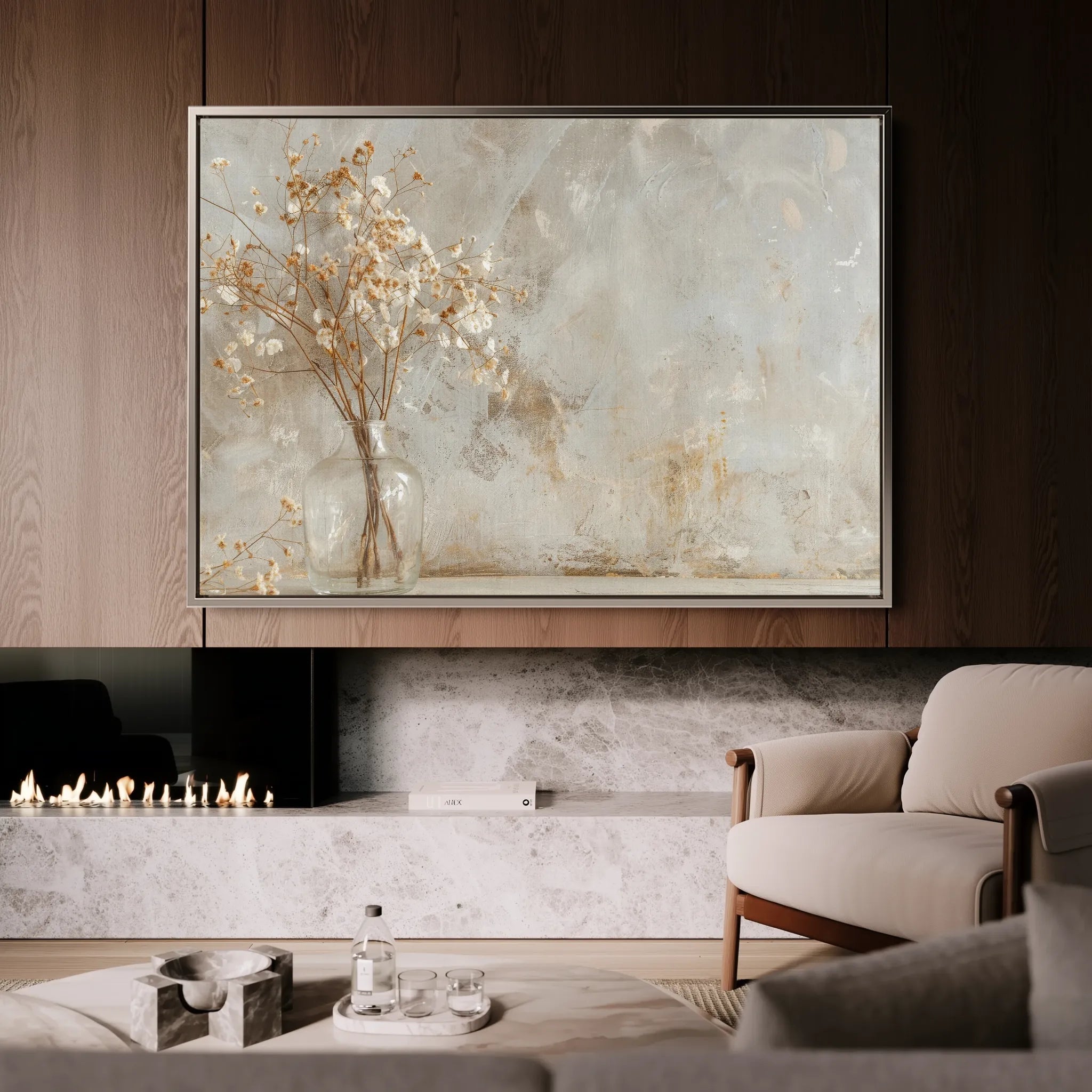 Floral Canvas Wall Art WAD049-F 90 x 60 cm / Stretched on hidden frame