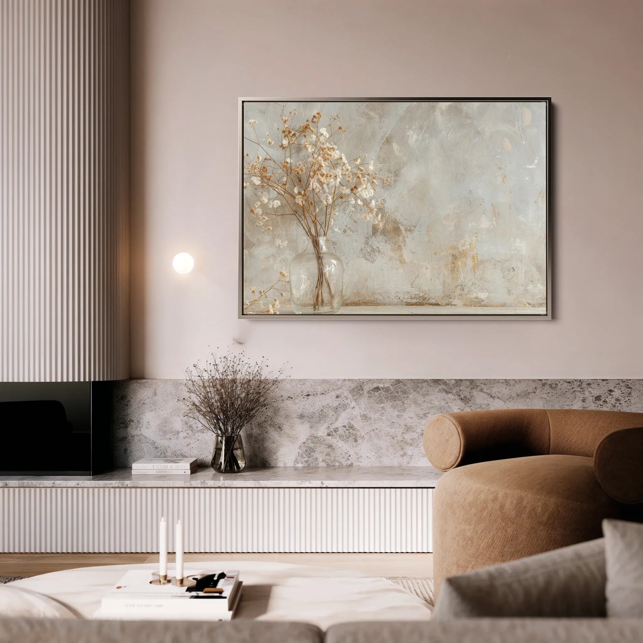 Floral Canvas Wall Art WAD049-F 90 x 60 cm / Stretched on hidden frame