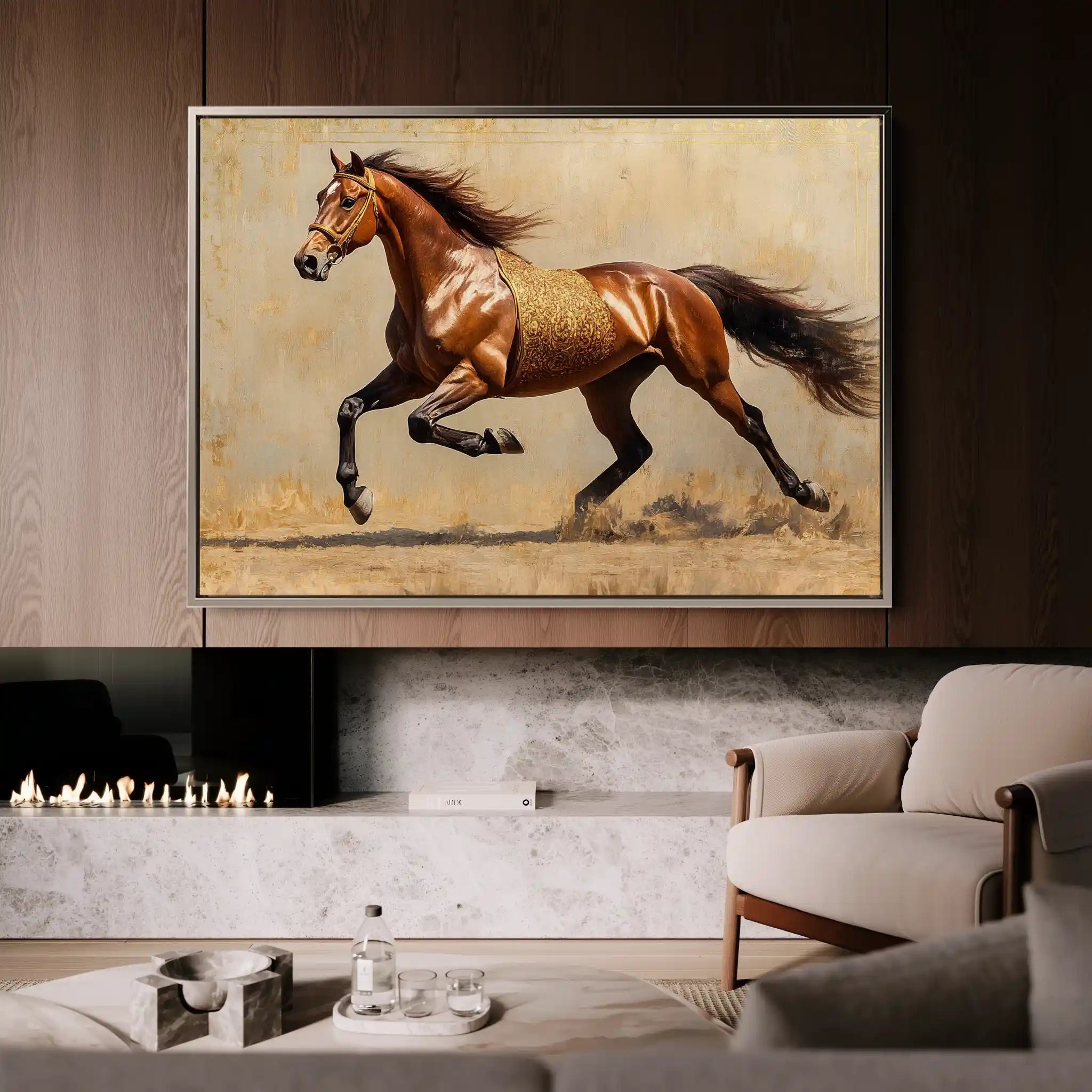 Horses 049 Canvas Art 90 x 60 cm / Stretched on hidden frame