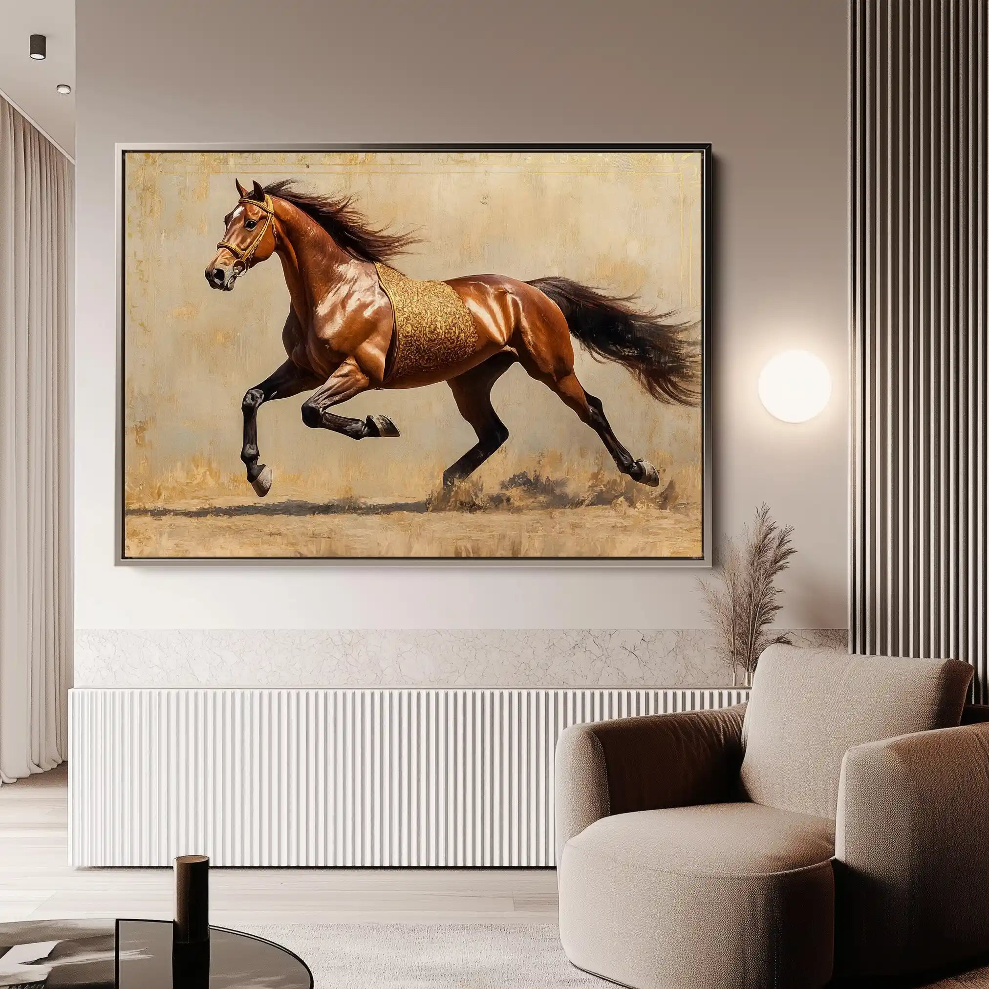 Horses 049 Canvas Art 90 x 60 cm / Stretched on hidden frame