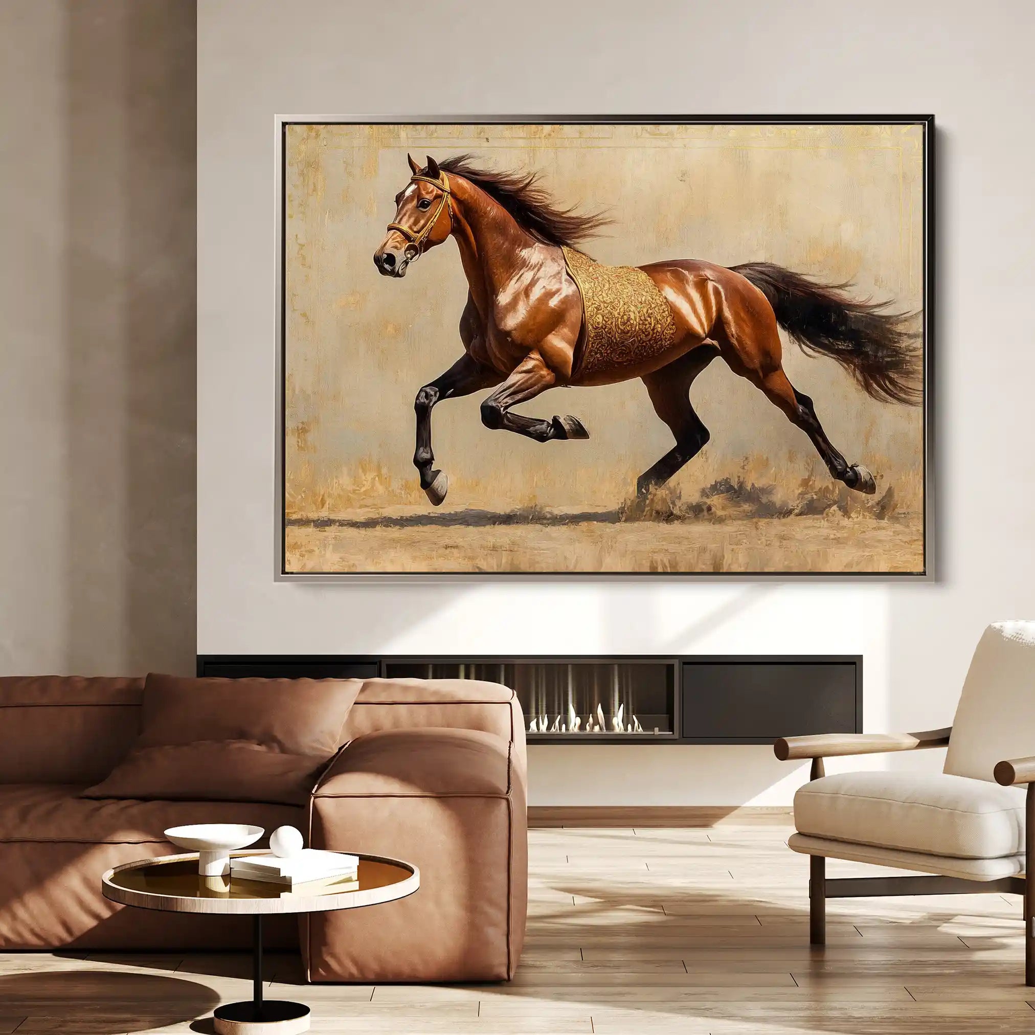 Horses 049 Canvas Art 90 x 60 cm / Stretched on hidden frame