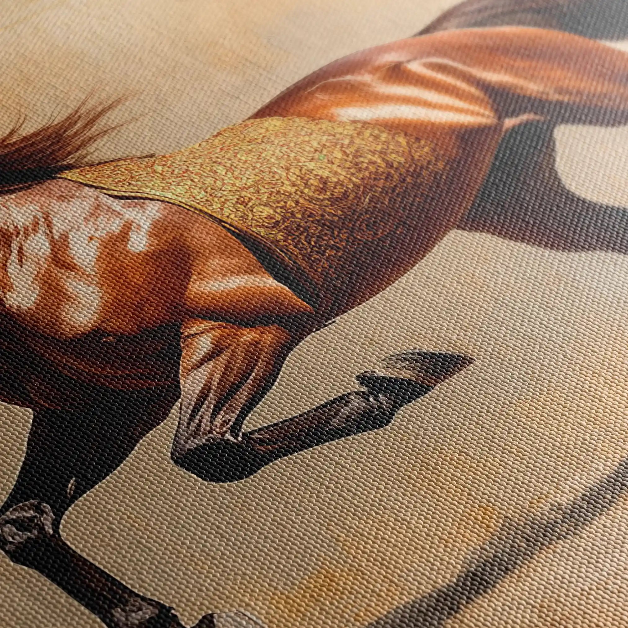 Horses 049 Canvas Art 90 x 60 cm / Stretched on hidden frame