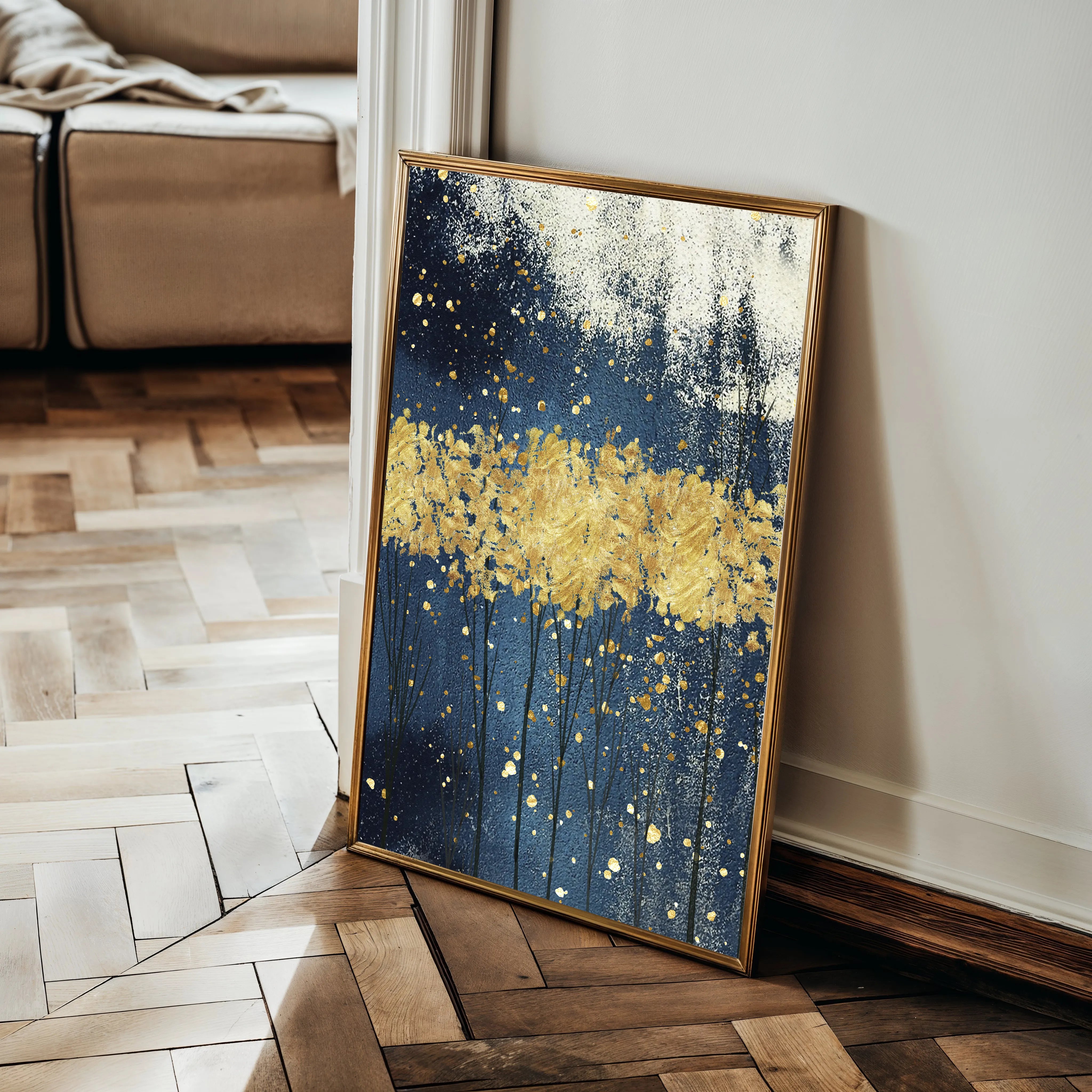 Abstract Canvas Wall Art WAD050-A 90 x 60 cm / Stretched on hidden frame